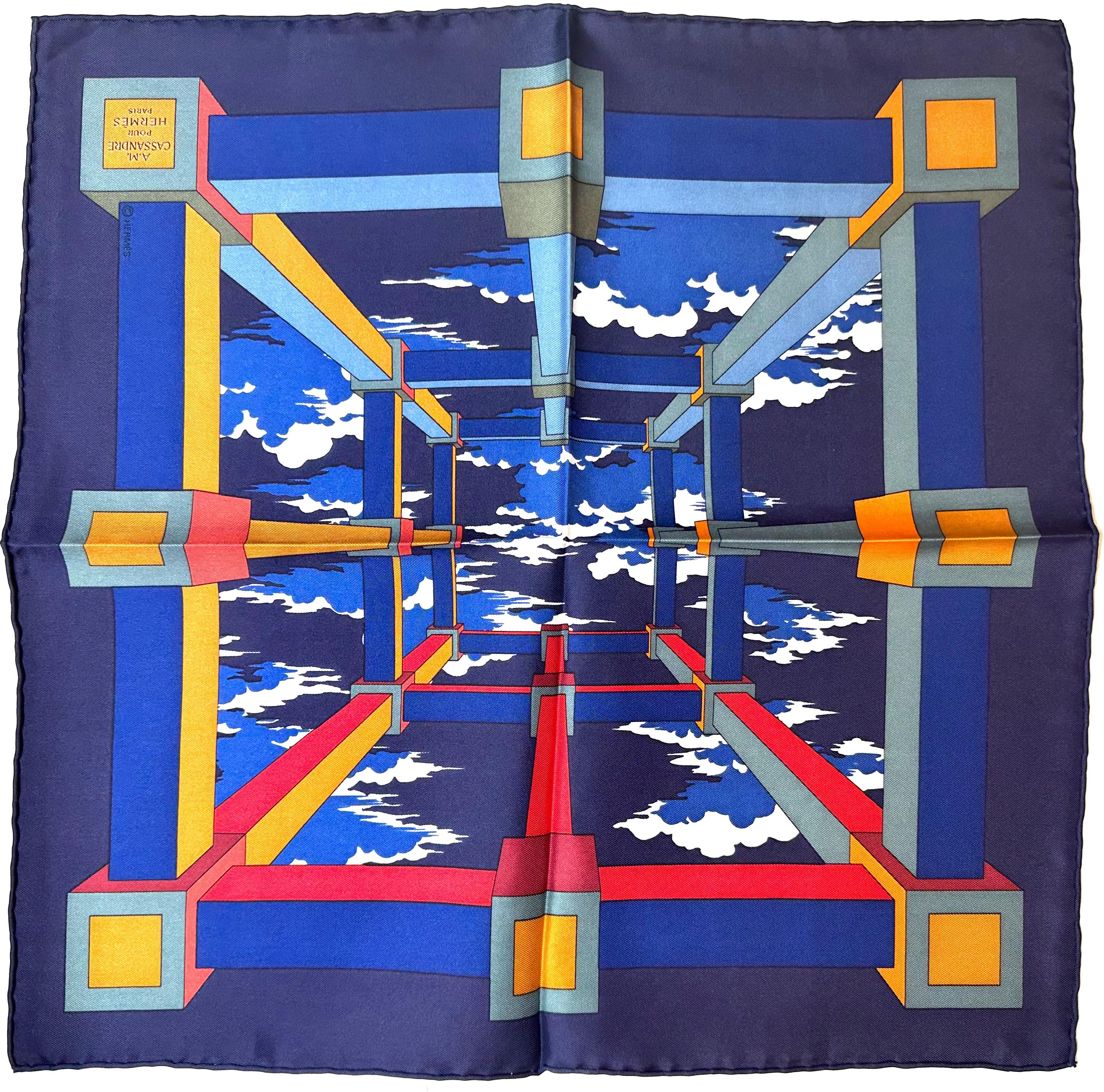 Four Hermes Small Silk Scarves
Comprising, Constellations, designed by Pierre Peron, Fall Leaf, abstract Clouds, designed by A.M. Cassandre, and another in tones of pink, lavender and light green. (4)