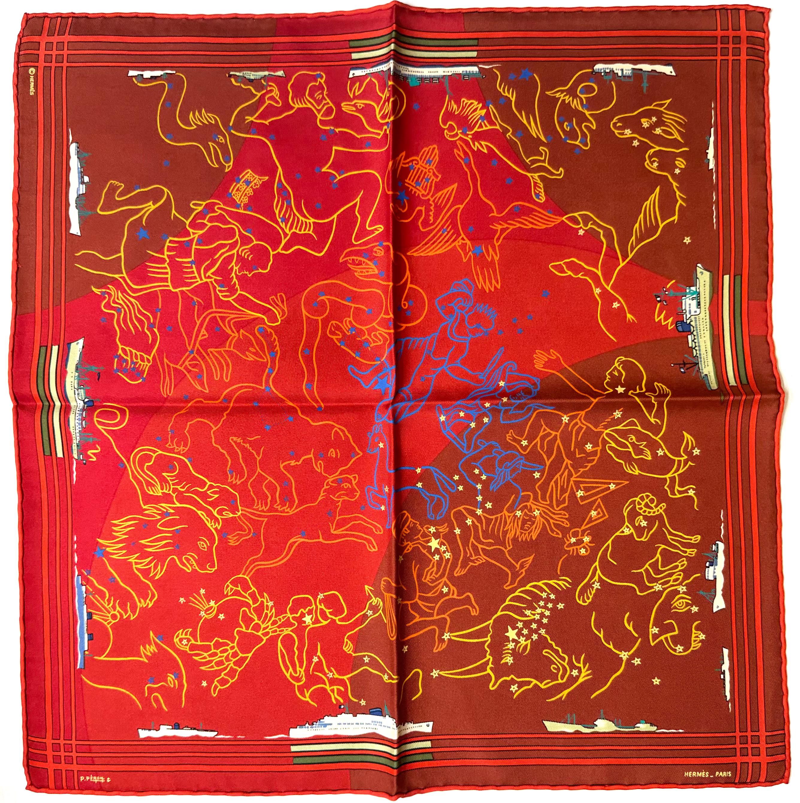 Four Hermes Small Silk Scarves For Sale 1