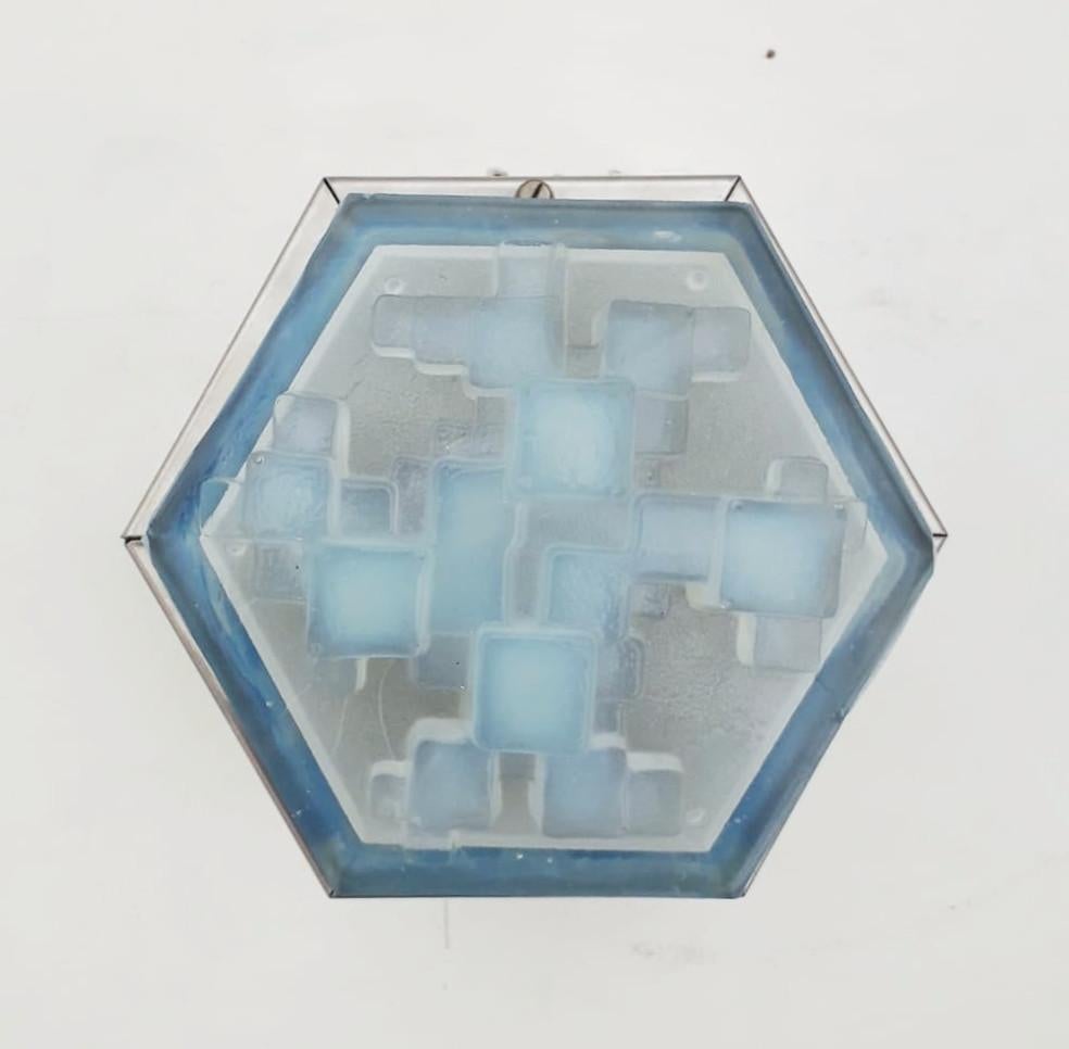 Italian Hexagonal Modular Sconces / Flush Mounts by Poliarte - 3 available For Sale