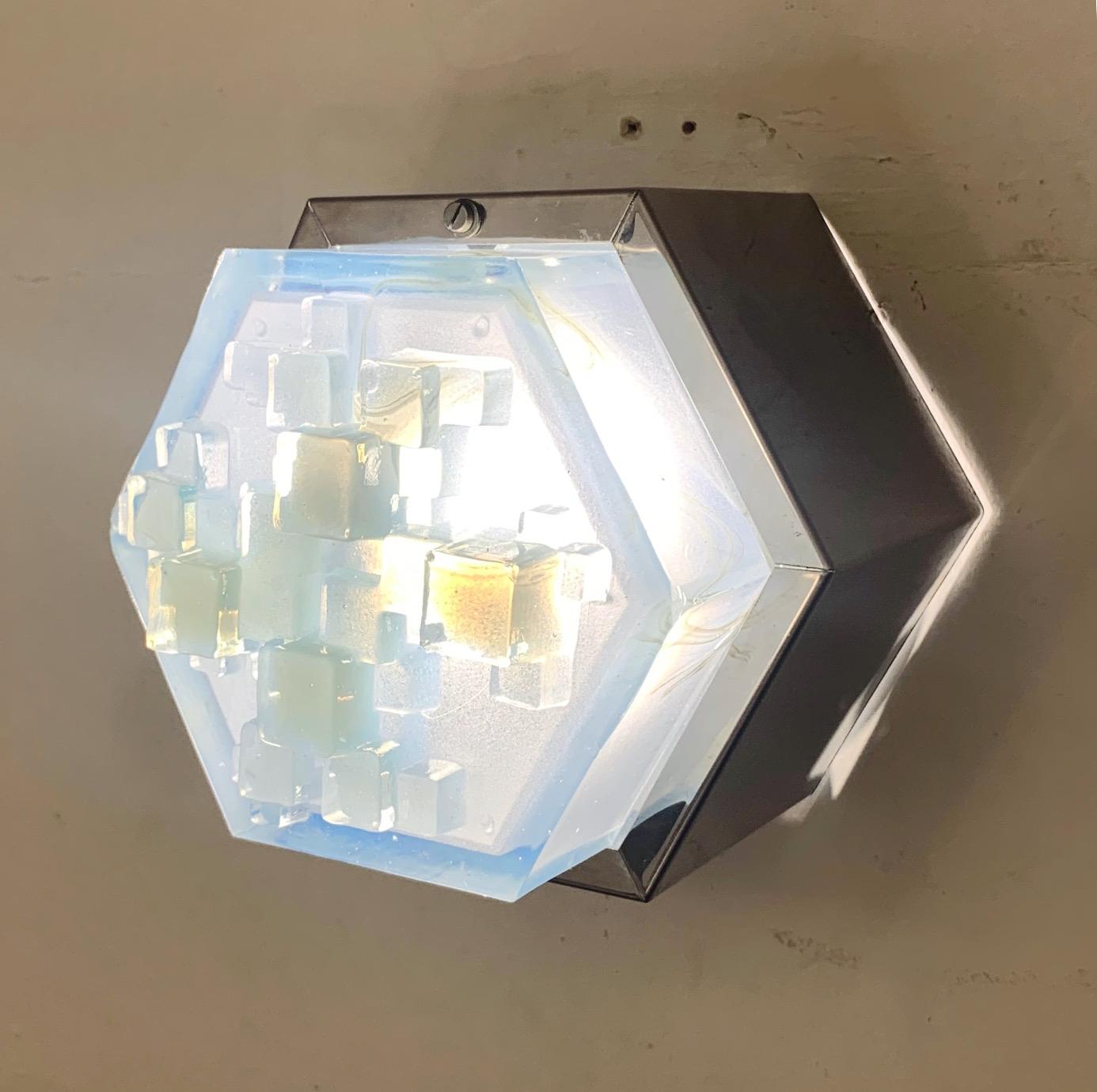 Hexagonal Modular Sconces / Flush Mounts by Poliarte - 3 available In Good Condition For Sale In Los Angeles, CA