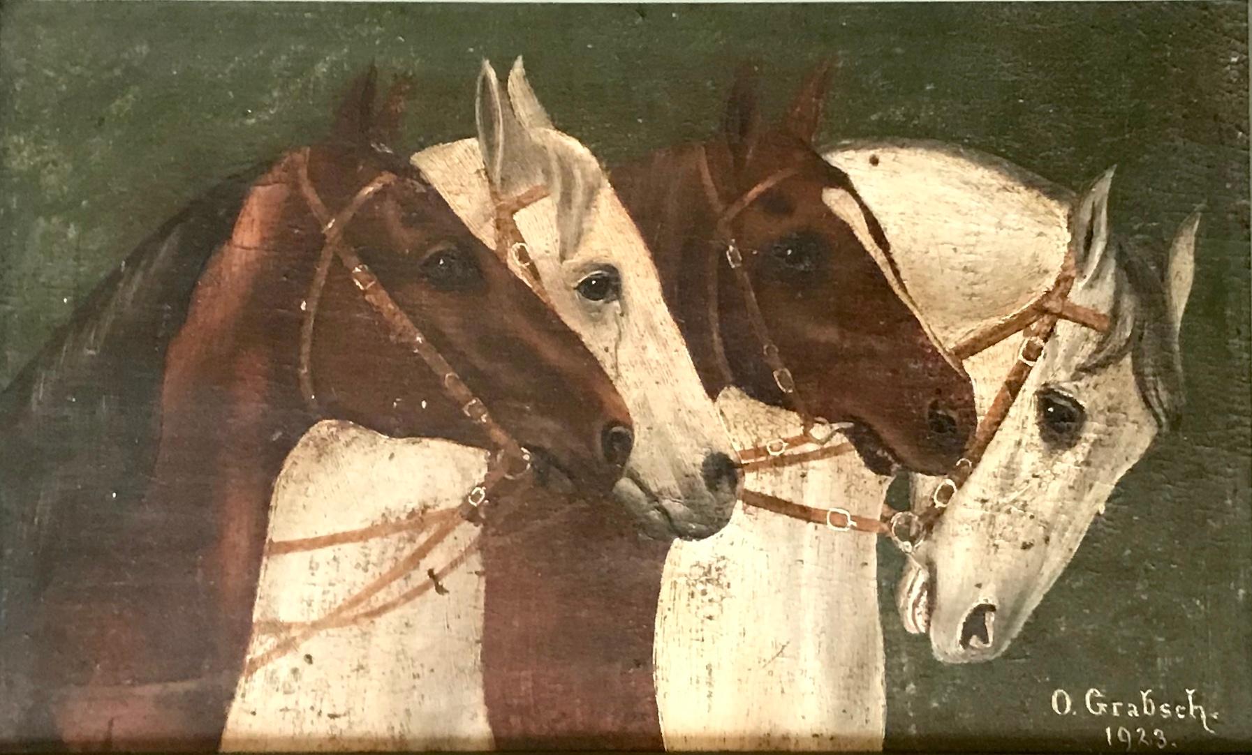 Four Horses, O.Grabsch 1923 For Sale