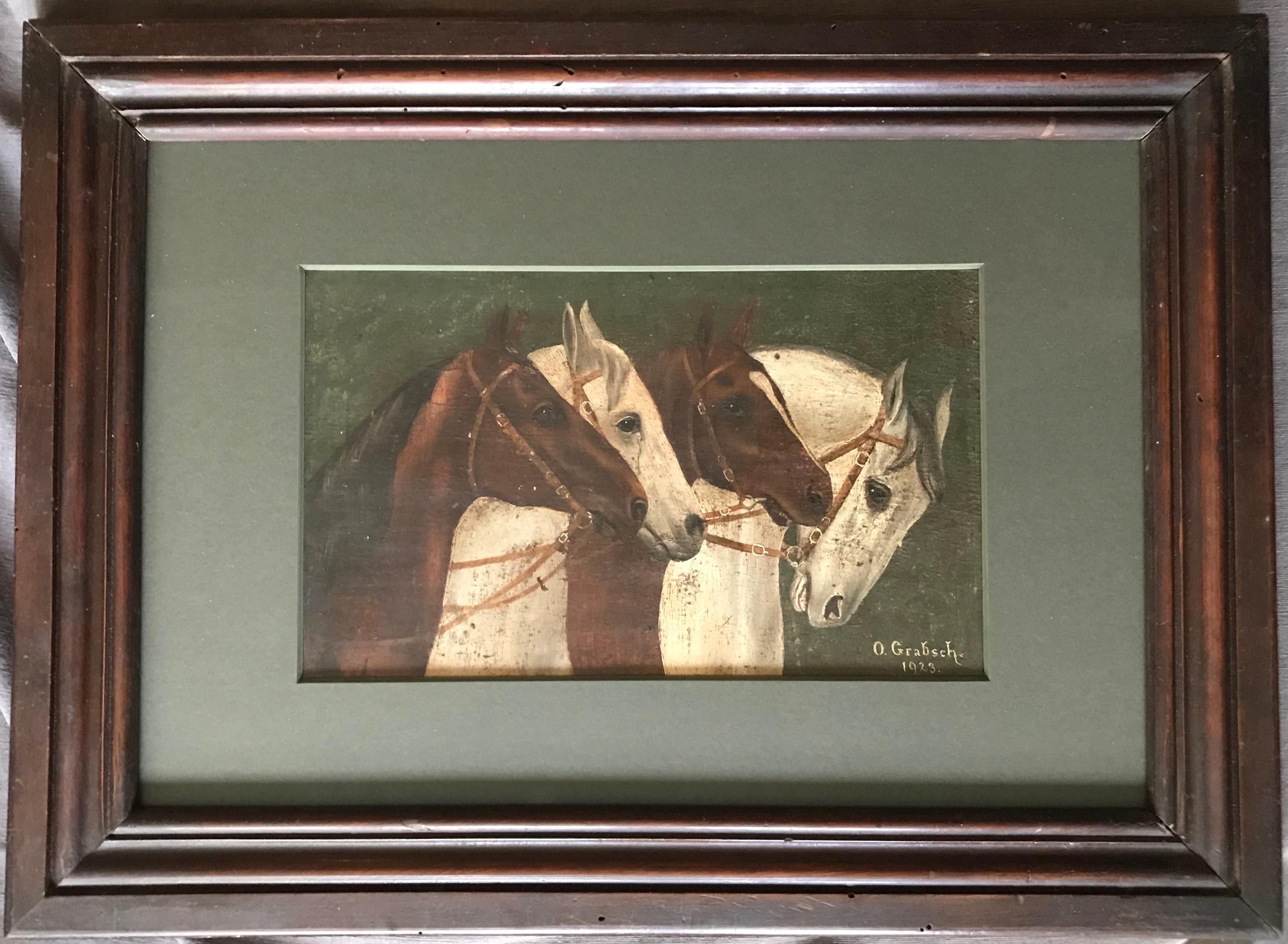 European Four Horses, O.Grabsch 1923 For Sale