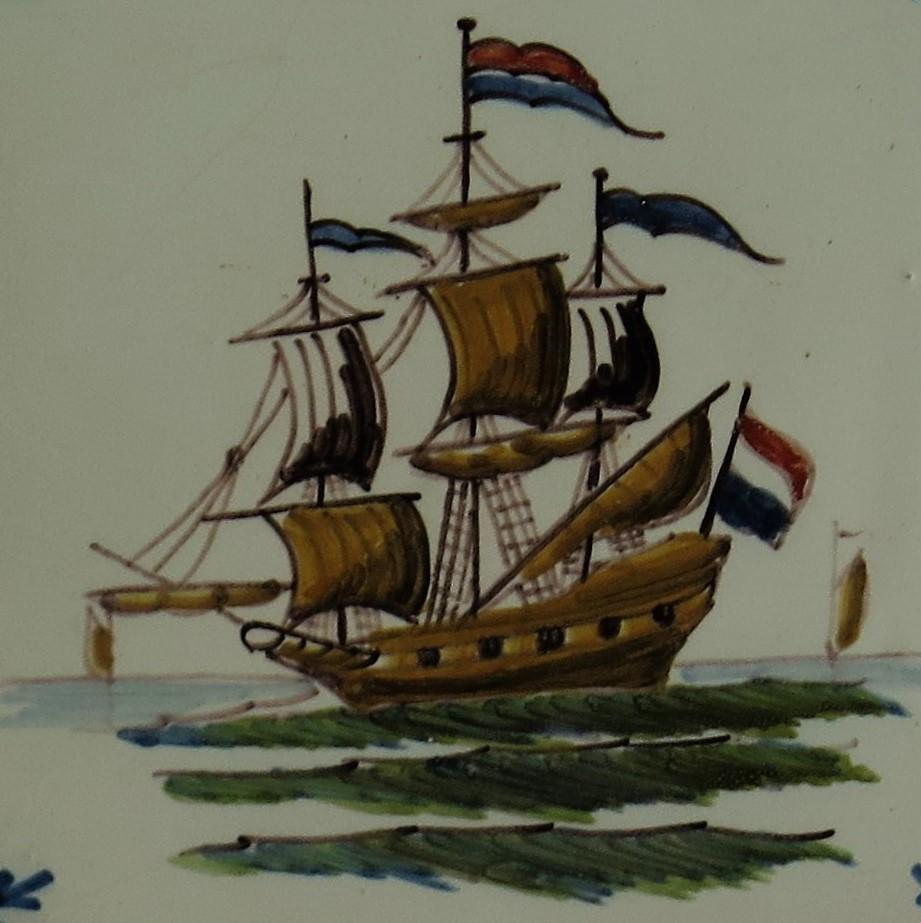 VIER individuelle keramische Delft-Wandfliesen, handbemalt, 19. Jahrhundert im Angebot 6
