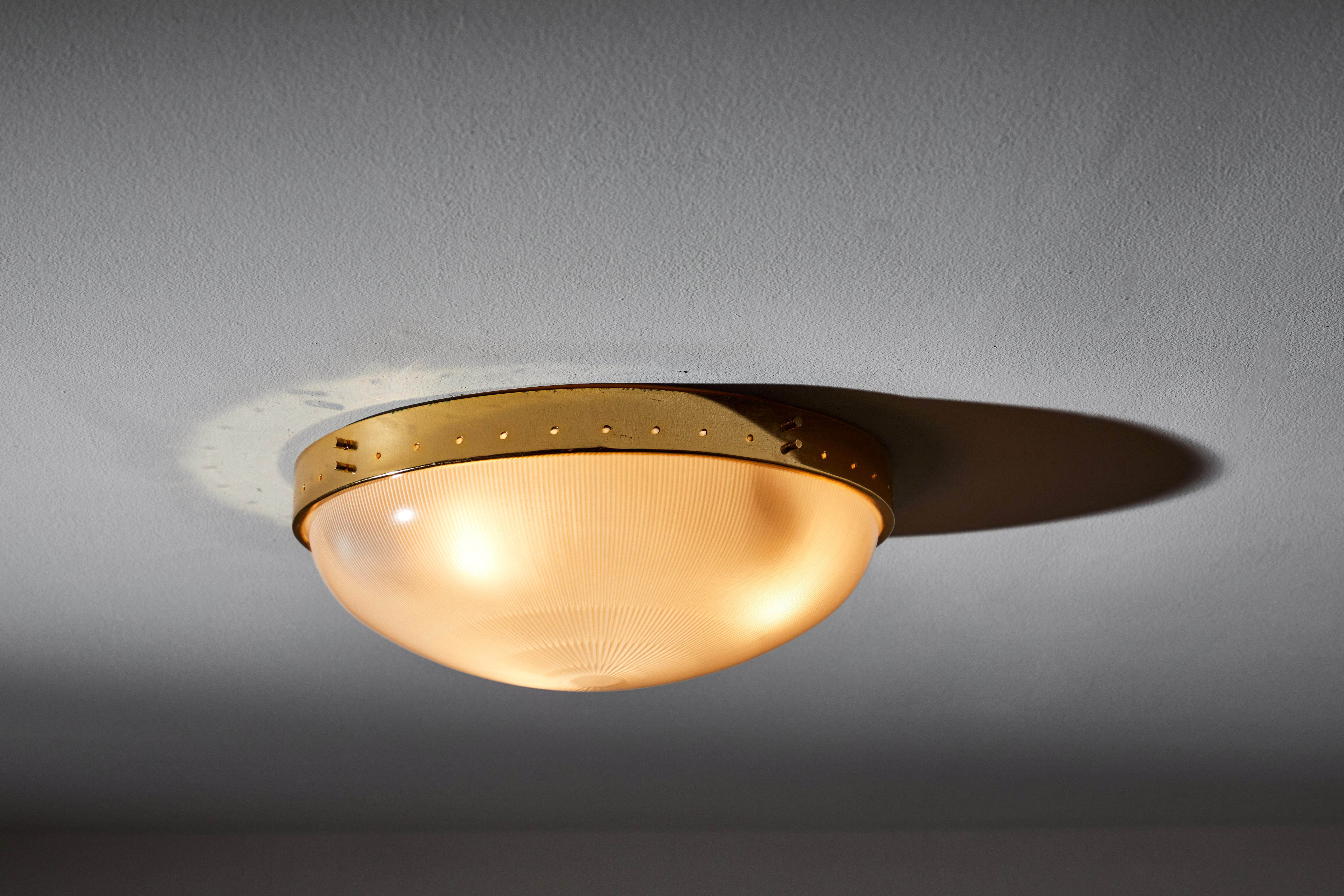 Four Italian Flush Mount Ceiling Lights In Good Condition In Los Angeles, CA