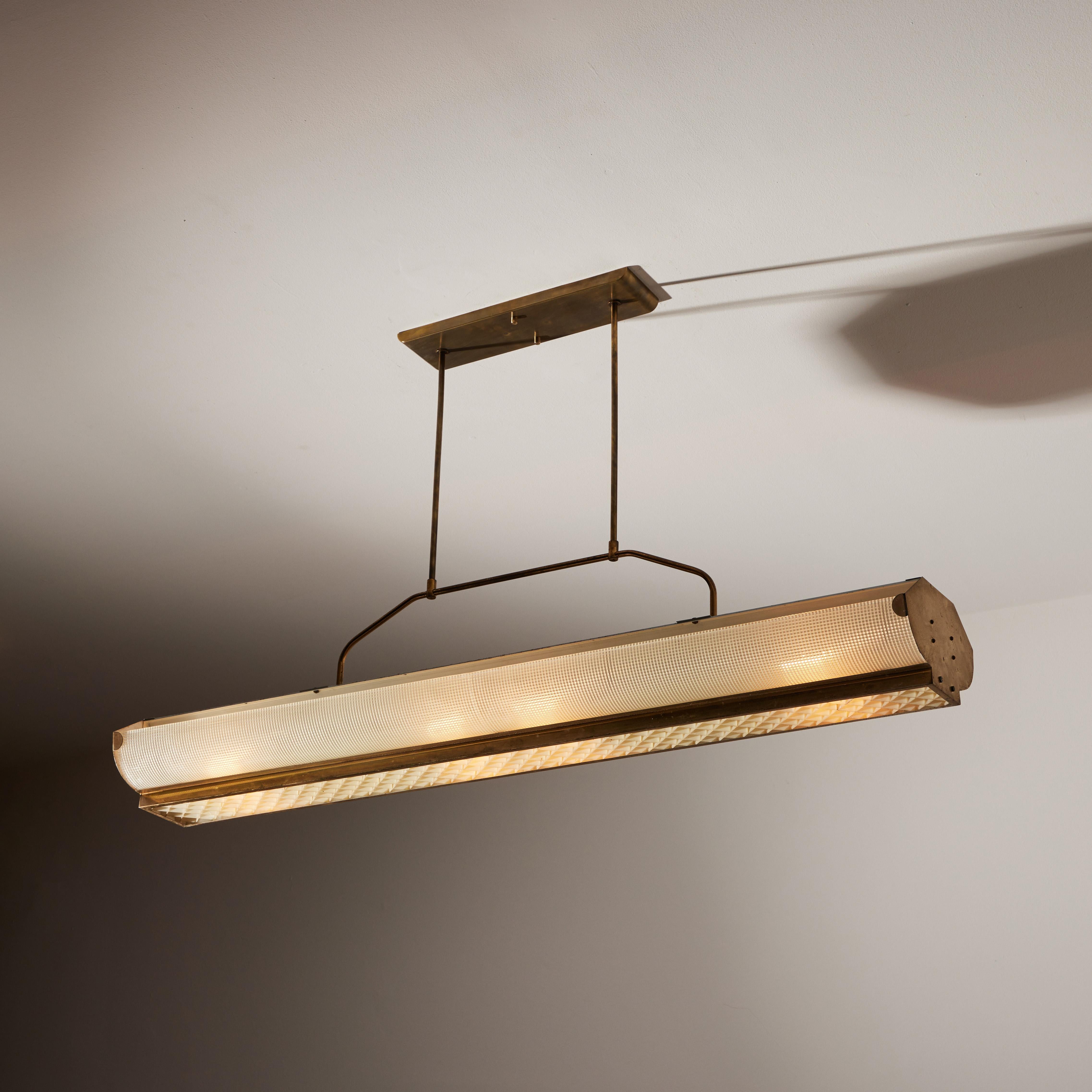 Mid-Century Modern One Italian Mfg. Custom Ceiling Light