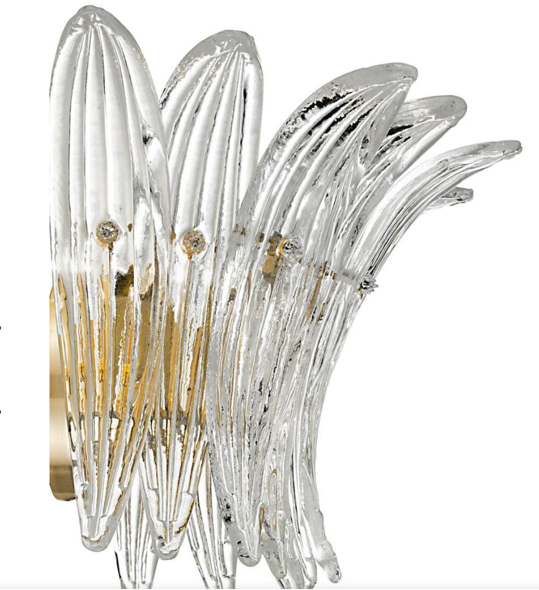 Fine XX secolo Quattro lampade a palmetta italiane in stile Barovier&Toso, Murano in vendita
