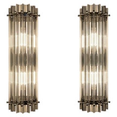 Four Italian Wall Sconces, Venini Style Murano, 1990s