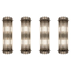 Four Italian Wall Sconces, Venini Style Murano, 1990s