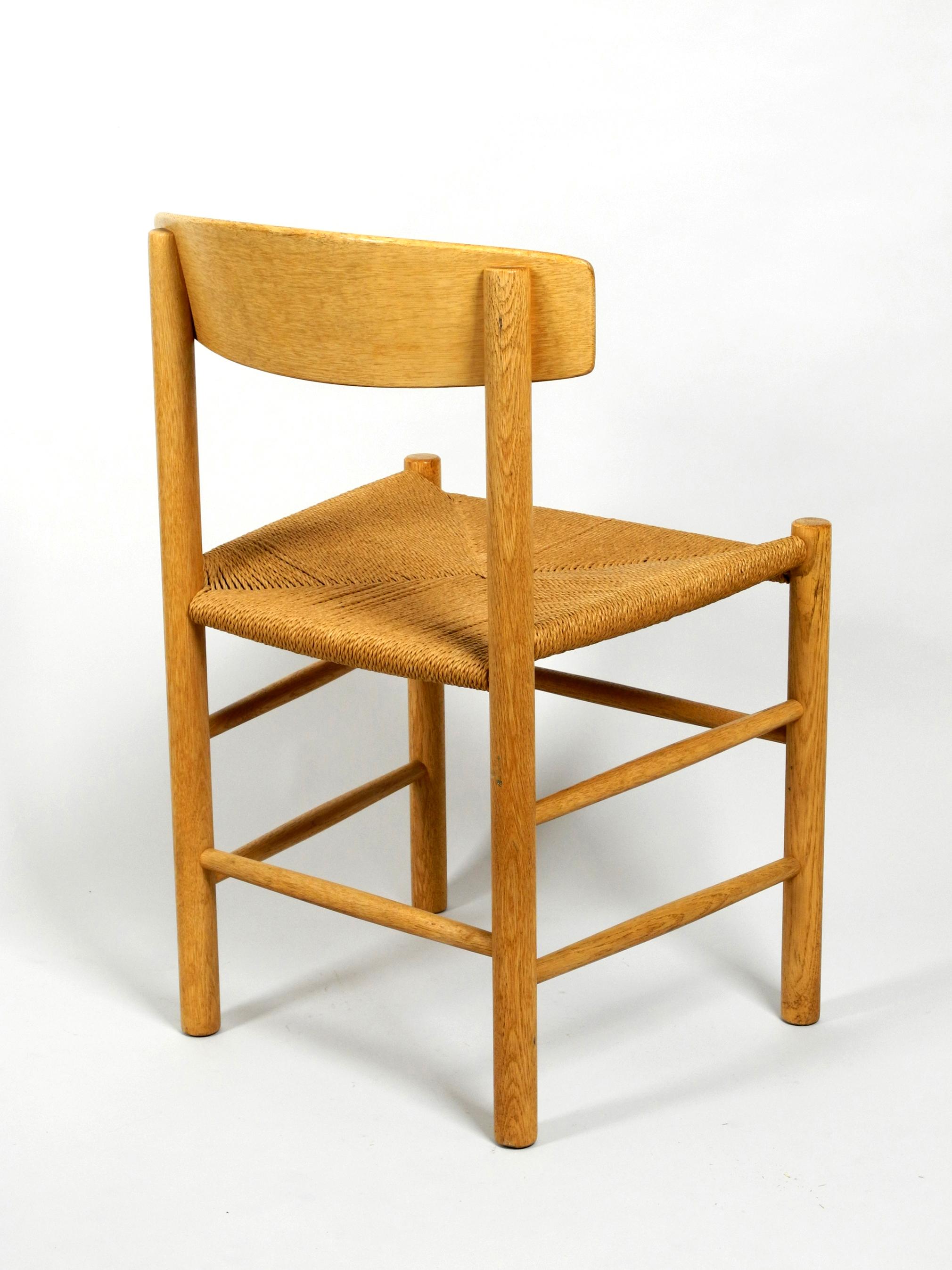 Four J39 Mogensen Chairs in Oak and Cord Weaving by Børge Mogensen Fredericia 4