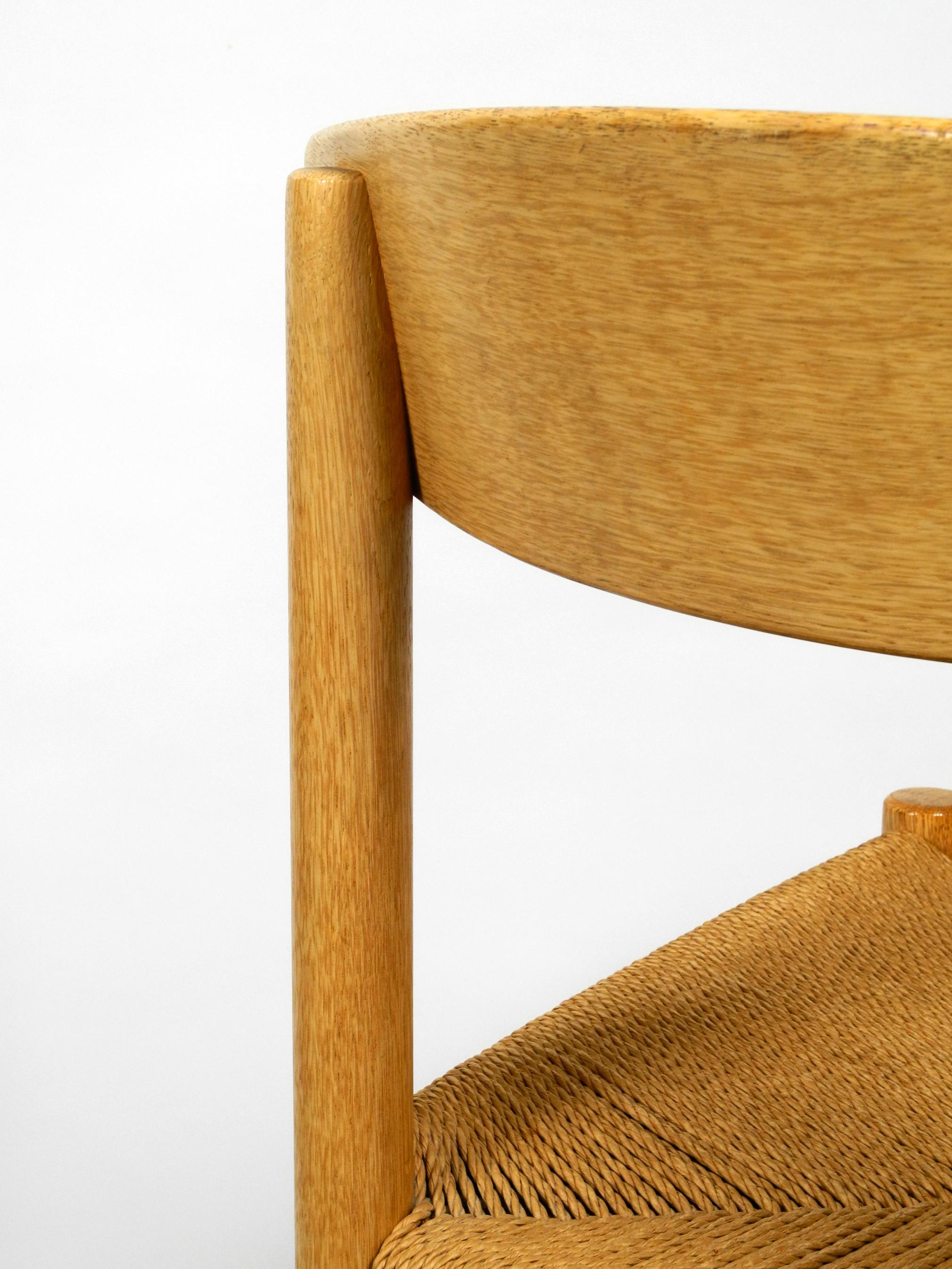 Four J39 Mogensen Chairs in Oak and Cord Weaving by Børge Mogensen Fredericia 5