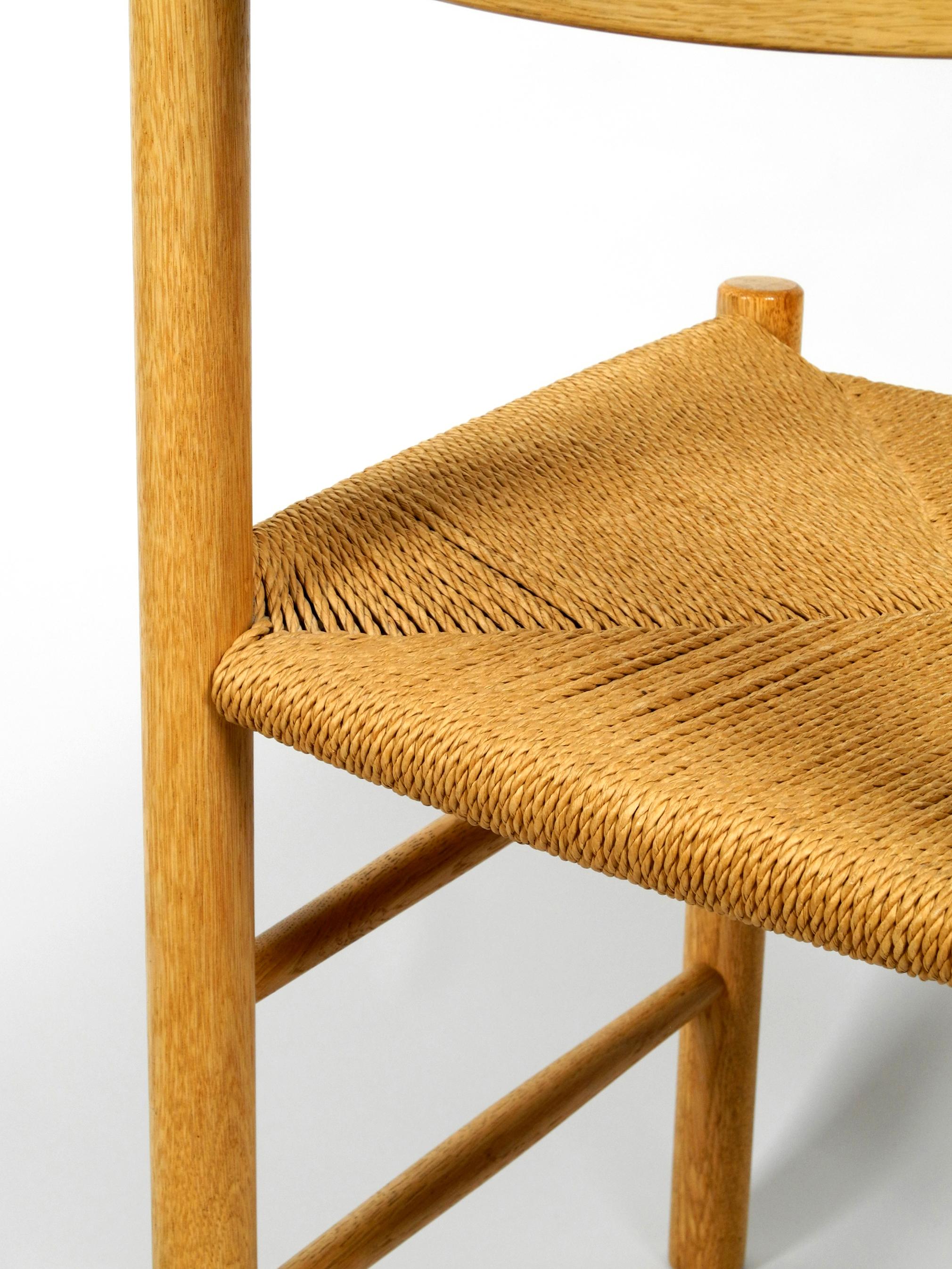 Four J39 Mogensen Chairs in Oak and Cord Weaving by Børge Mogensen Fredericia 6