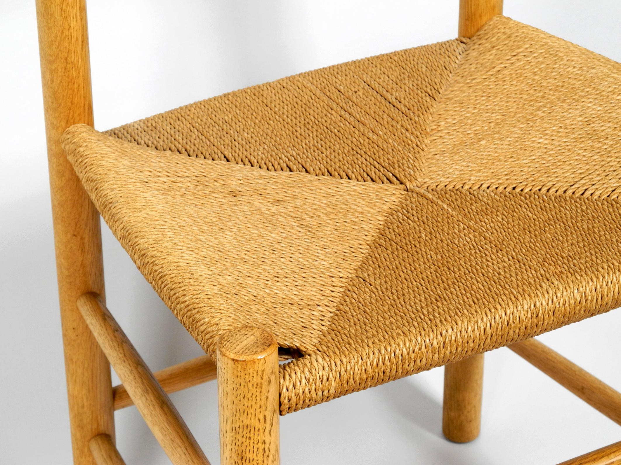 Mid-20th Century Four J39 Mogensen Chairs in Oak and Cord Weaving by Børge Mogensen Fredericia