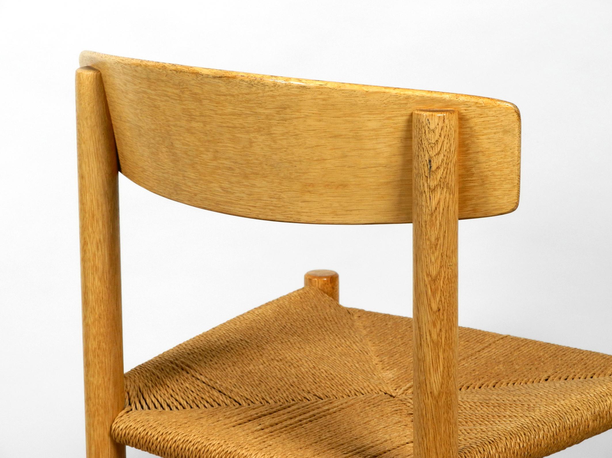 Four J39 Mogensen Chairs in Oak and Cord Weaving by Børge Mogensen Fredericia 1