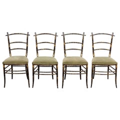 Four Japanned French Chairs