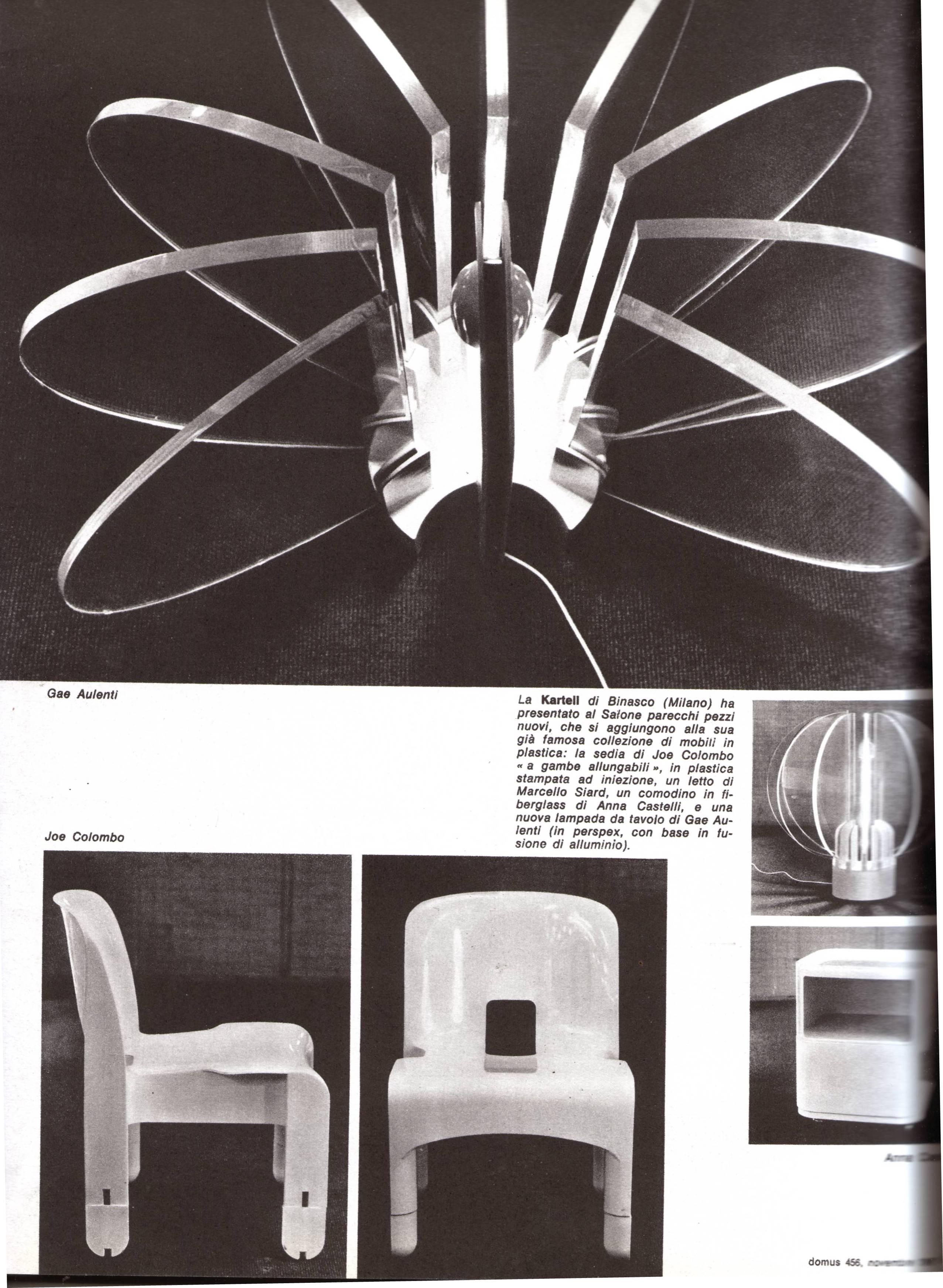 Cuatro Sillas Joe Colombo 'Universale', Rarísima Primera Edición 1967 Kartell Italia 3