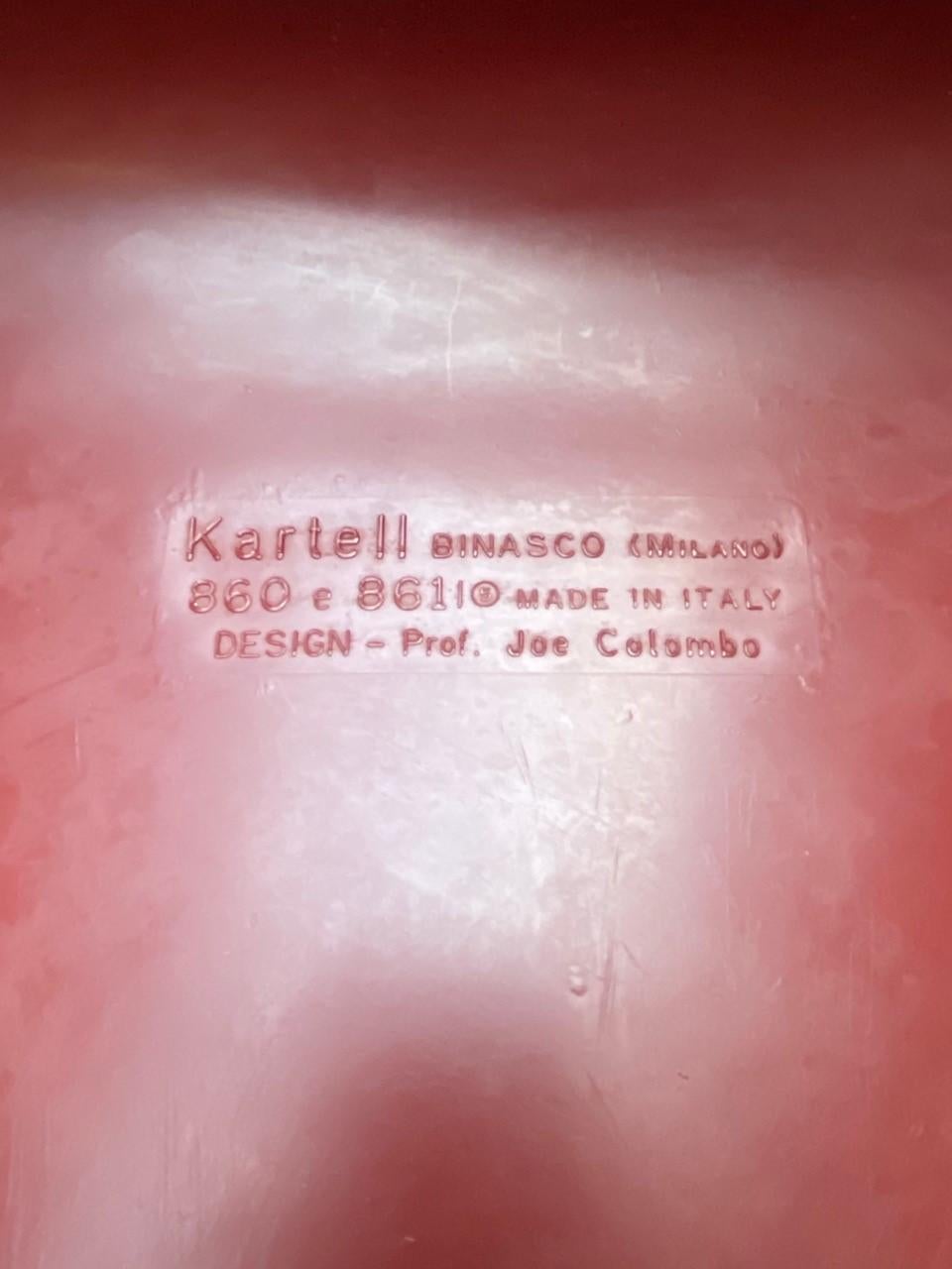 Cuatro Sillas Joe Colombo 'Universale', Rarísima Primera Edición 1967 Kartell Italia en Bueno Estado en bergen op zoom, NL
