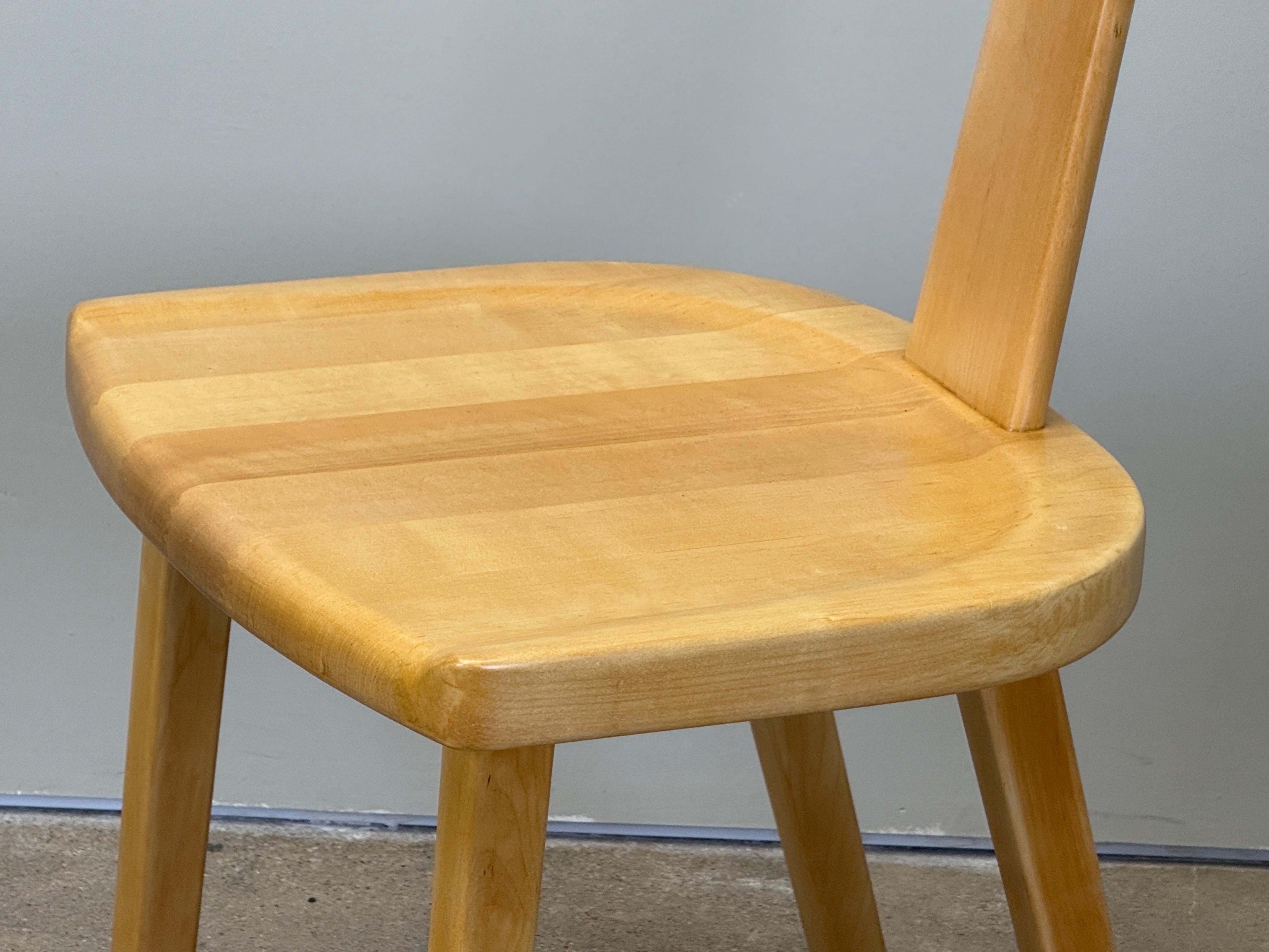 Four 'Juha' Chairs in Solid Birch by Olavi Hänninen for HMN For