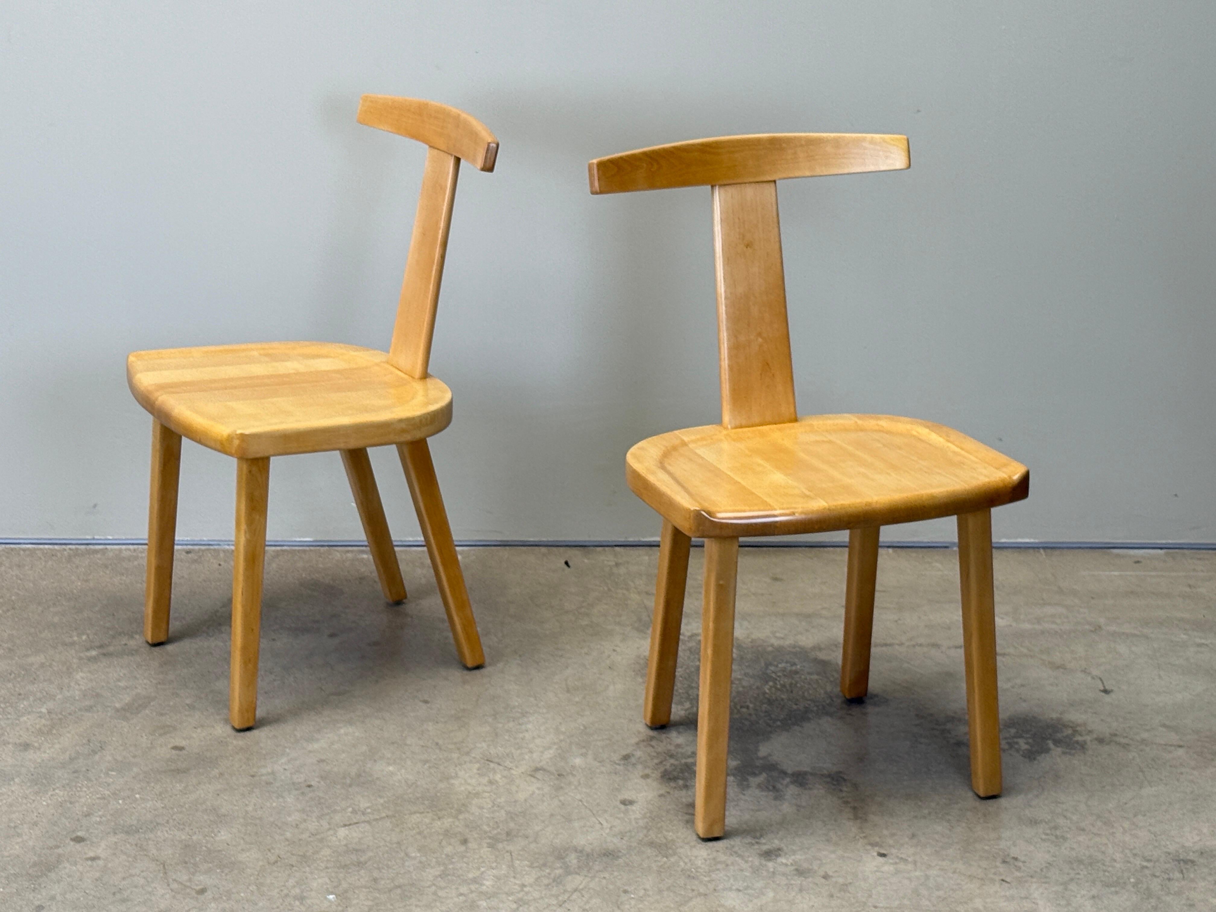 Four 'Juha' Chairs in Solid Birch by Olavi Hänninen for HMN For