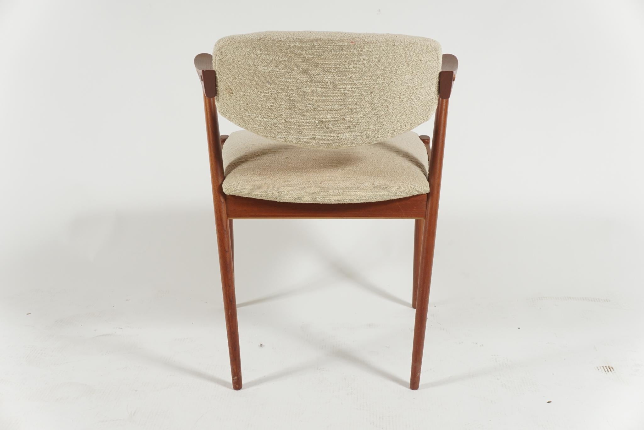 Four Kai Kristiansen Chairs in Teak with Original Upholstery 2