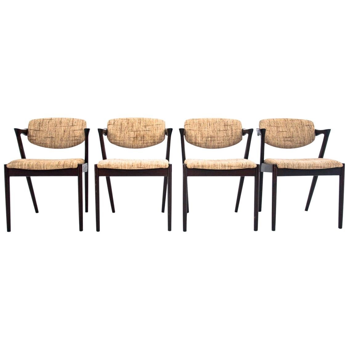 Four Kai Kristiansen Chairs Model 42