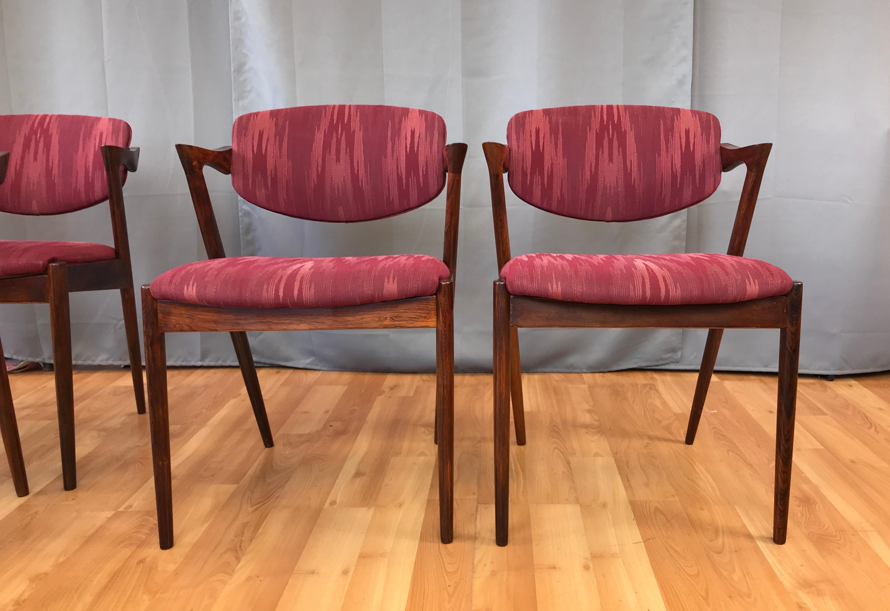 Four Kai Kristiansen Rosewood Dining Chairs for Schou Andersen 1