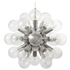 1 of 4 Kalmar Sputnik Pendant Lights Chandeliers 'Rs 27', Aluminum Glass, 1970