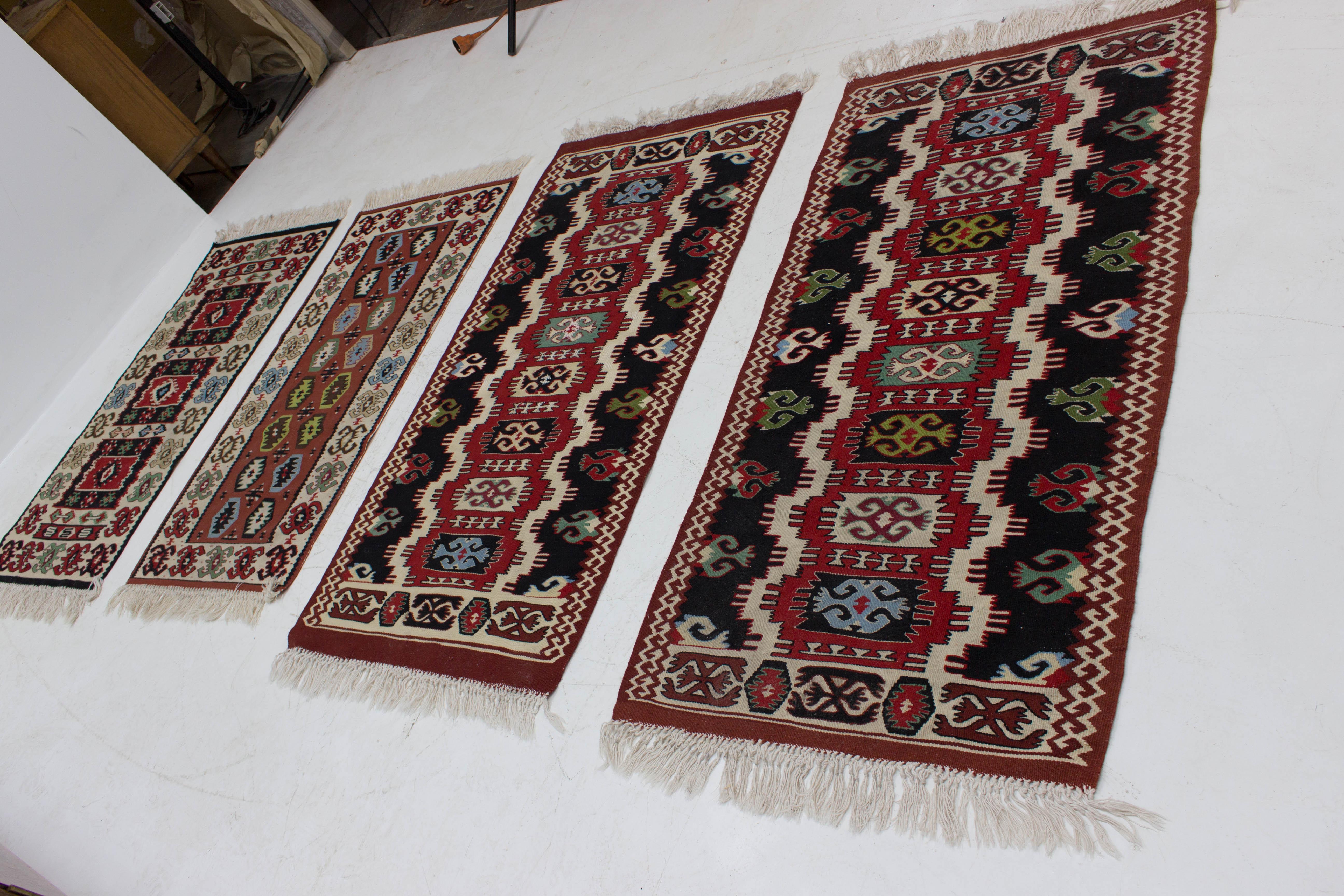 Four Kilim Rugs from Czechoslovakia, 1960s 3