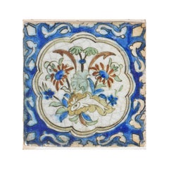 Four Kubachi Pottery Tiles, 17th Century