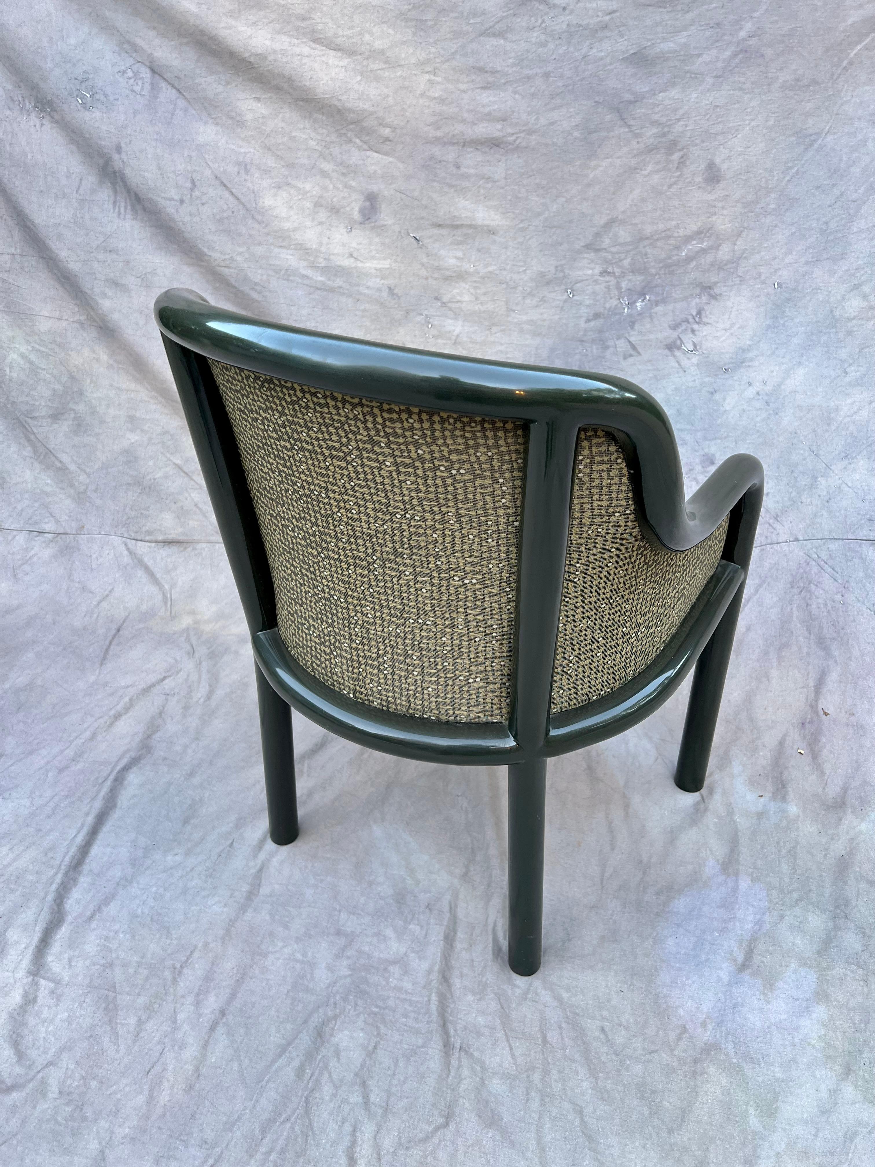 Four Lacquered Karl Springer Side or Dining Chairs In Good Condition In Los Angeles, CA