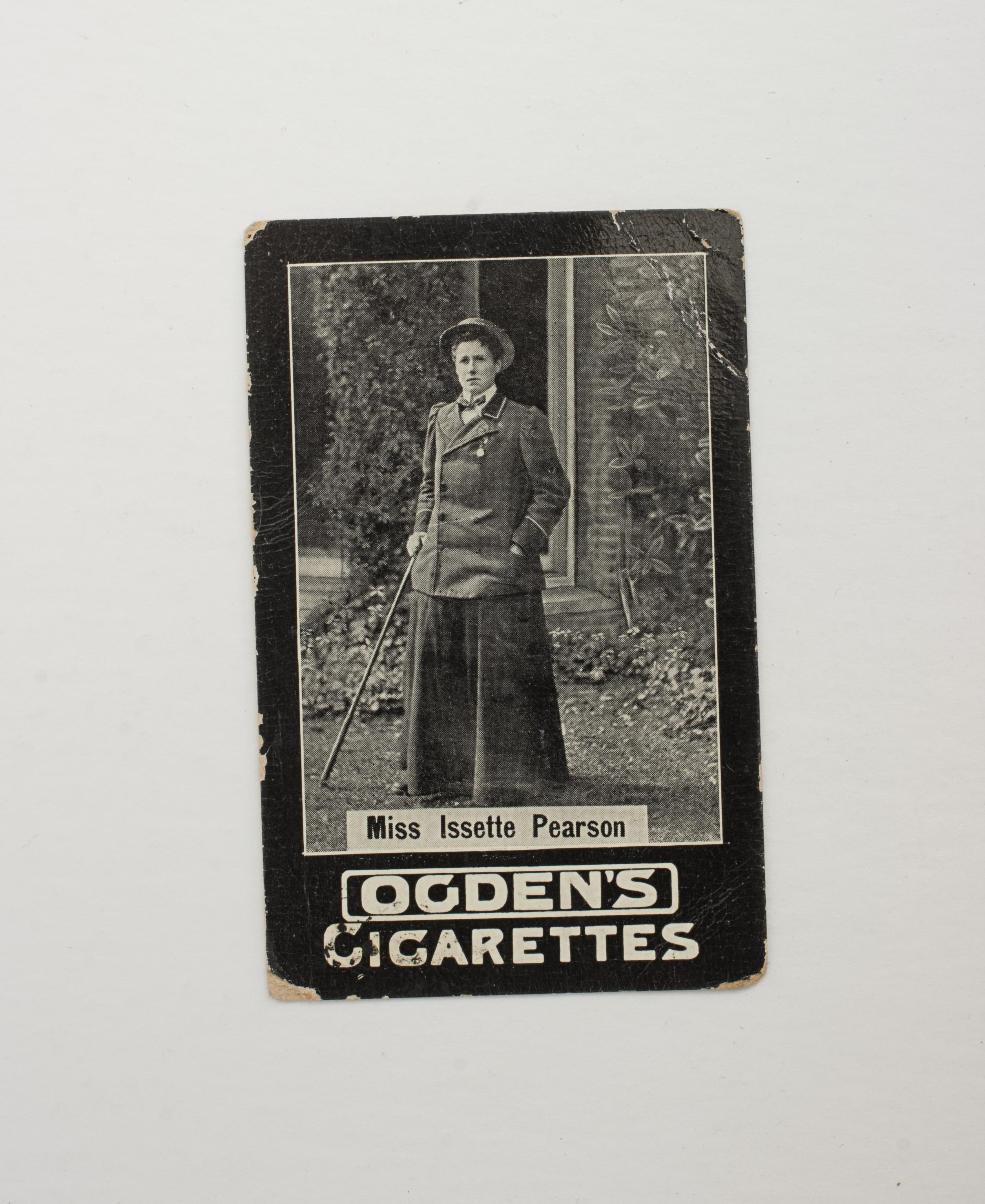 Sporting Art Four Ladies Cigarette Cards by Ogdens For Sale