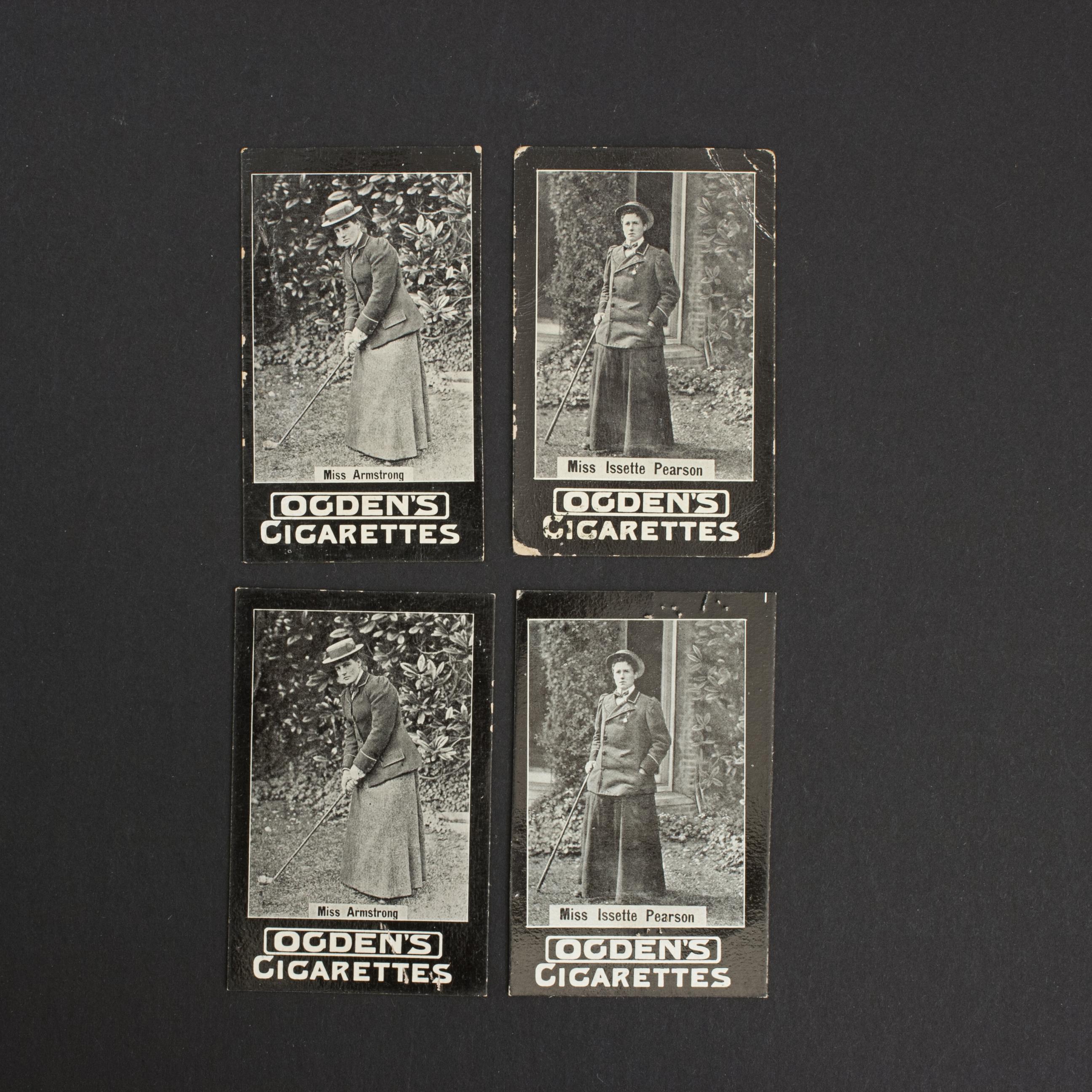 Quatre cartes à cigarettes pour femmes d'Ogdens en vente 1