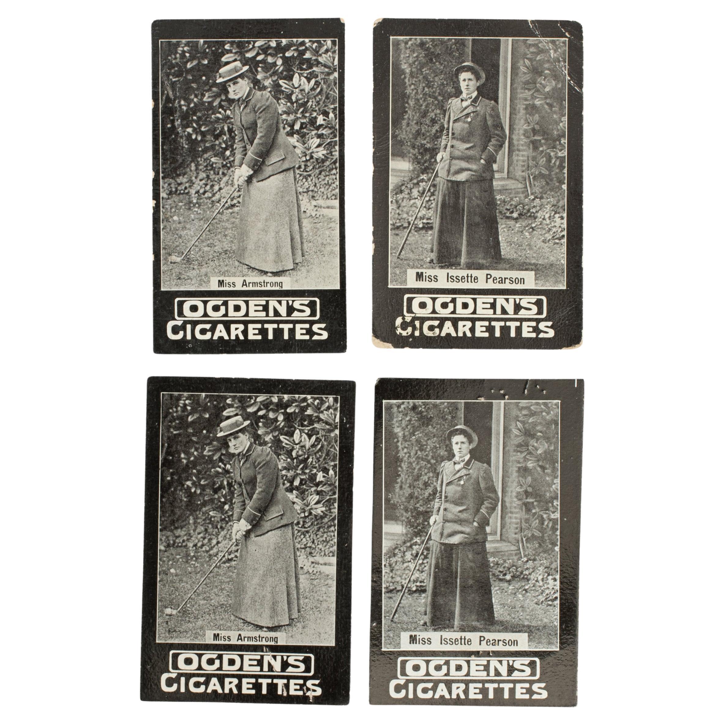 Quatre cartes à cigarettes pour femmes d'Ogdens