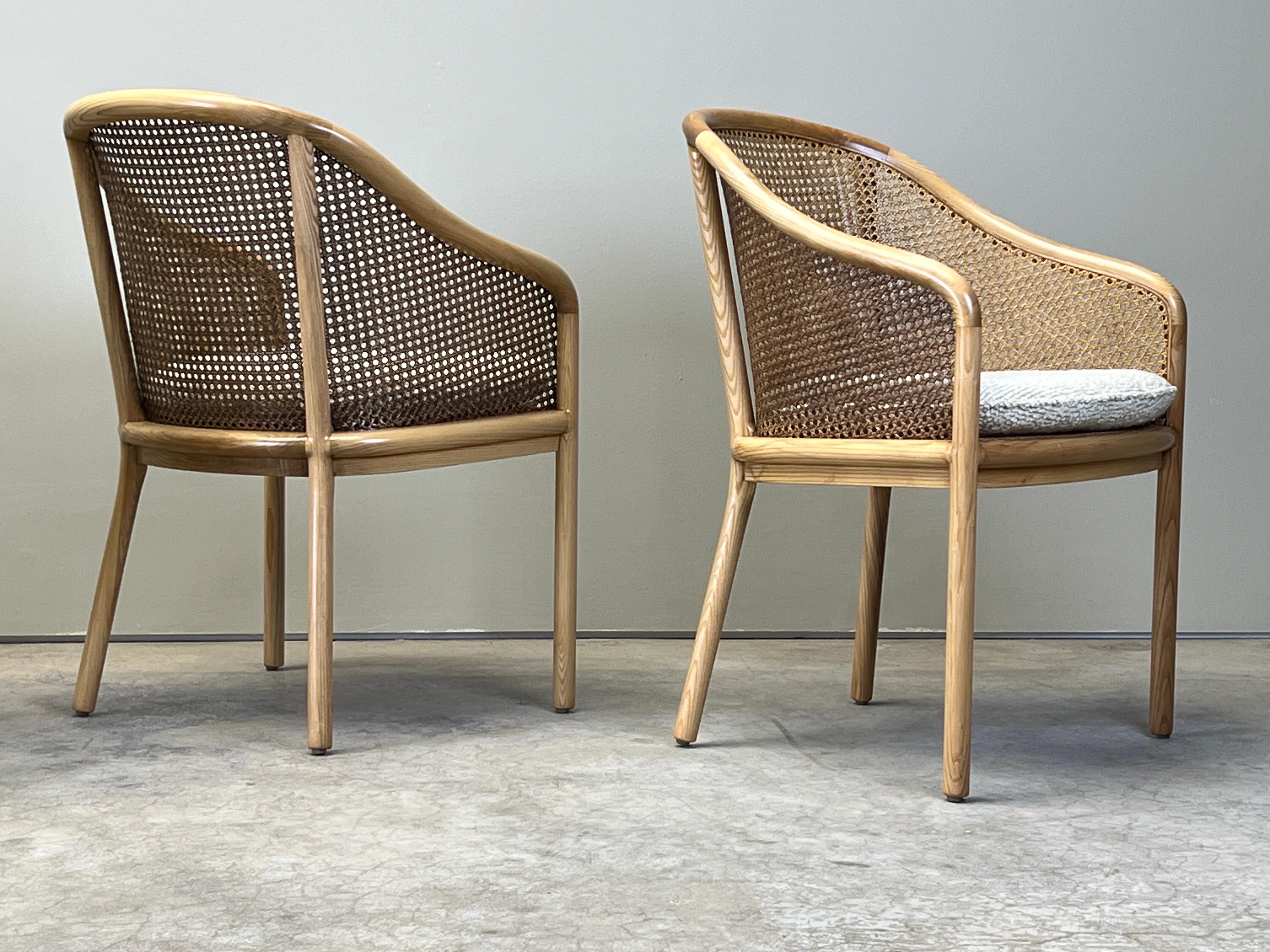 Four Landmark Chairs by Ward Bennett for Brickel In Good Condition For Sale In Dallas, TX
