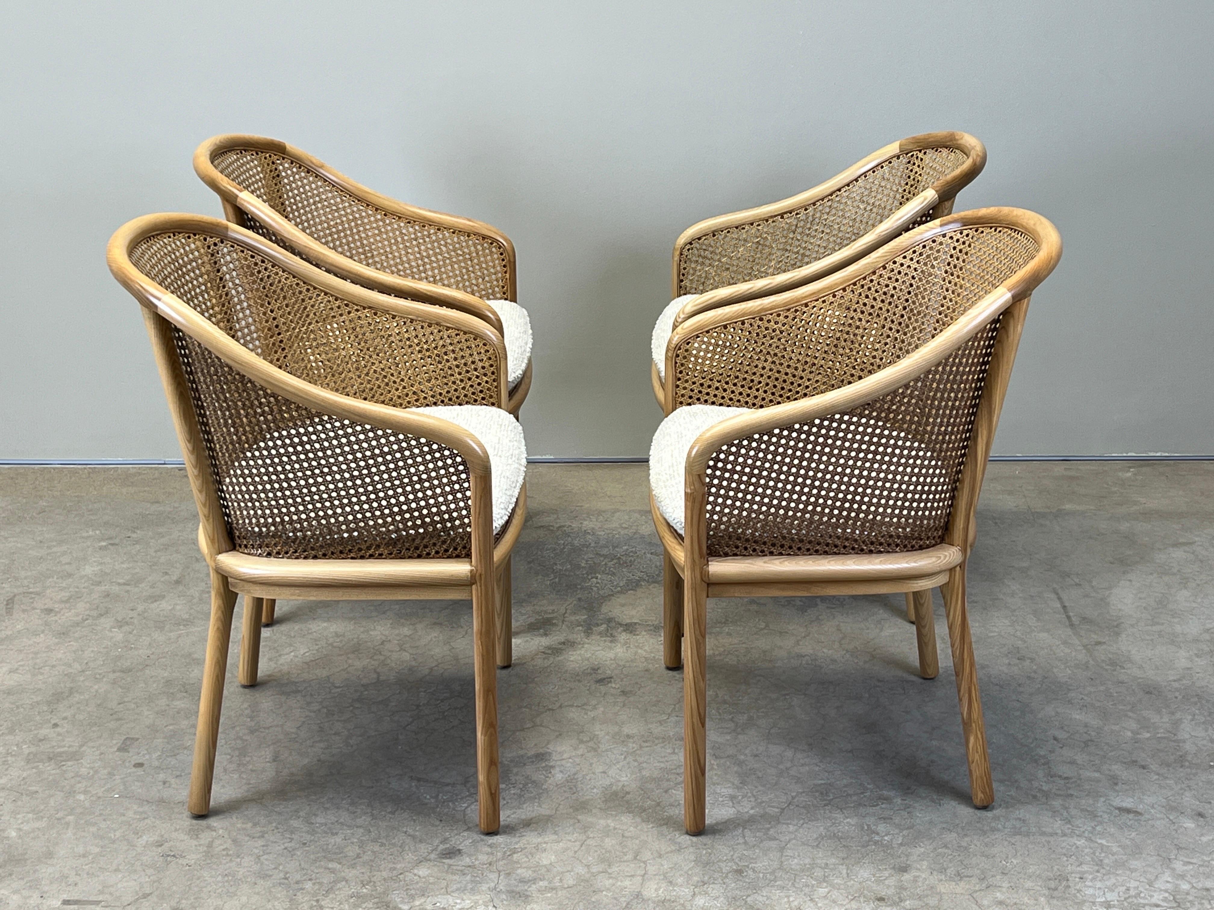 Ash Four Landmark Chairs by Ward Bennett for Brickel For Sale