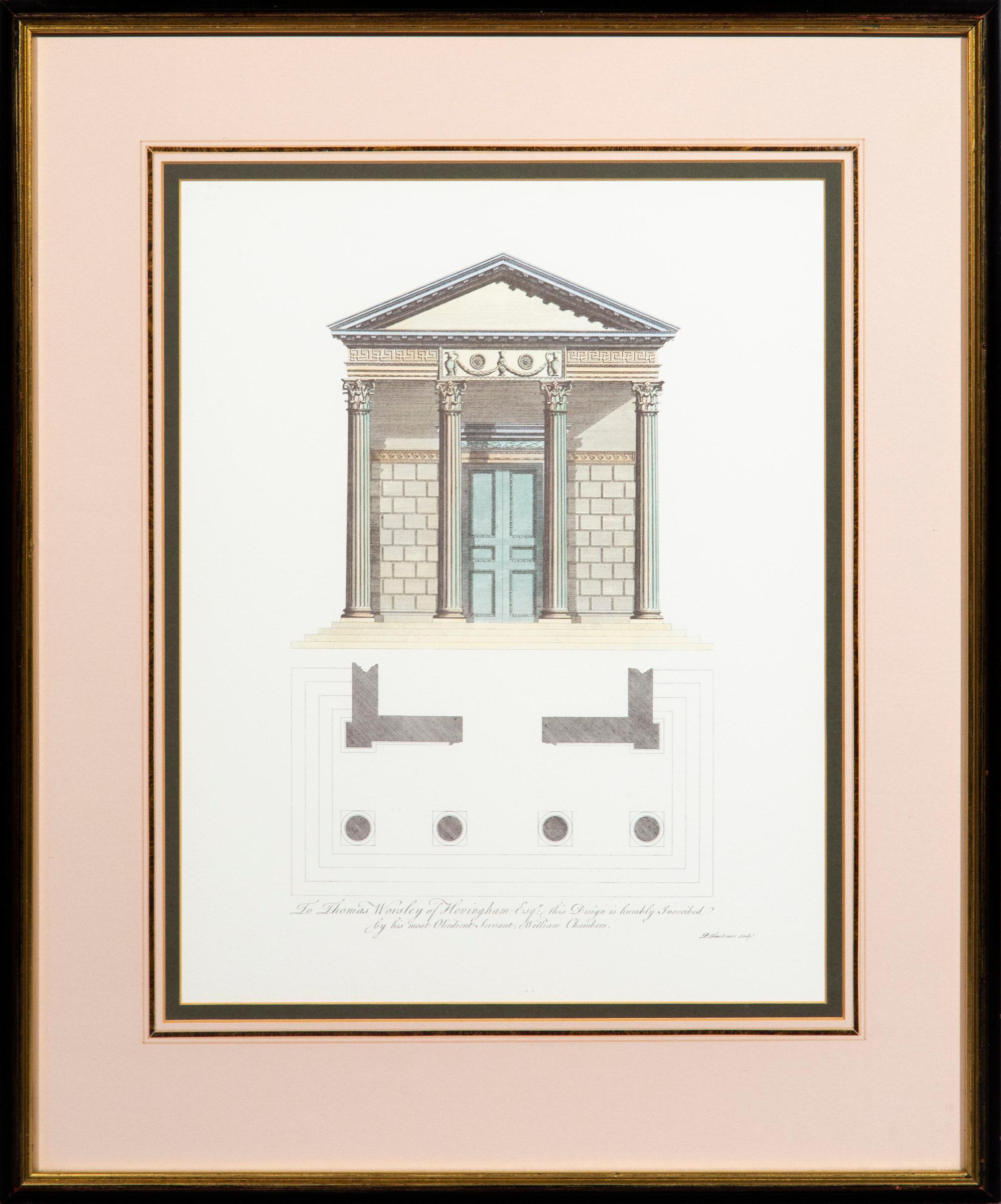 English Four Large Architectural Prints of Classical Orders For Sale