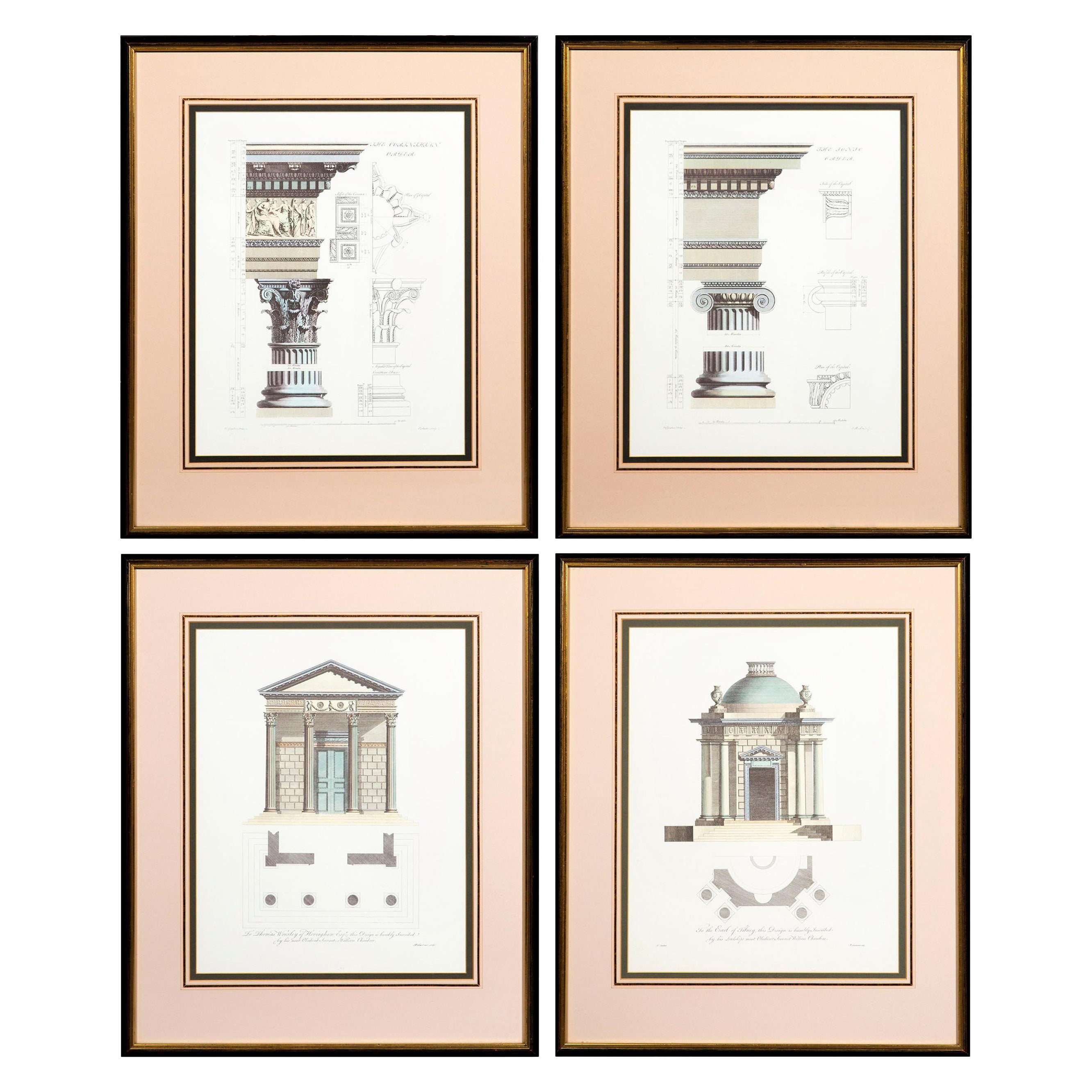 Four Large Architectural Prints of Classical Orders