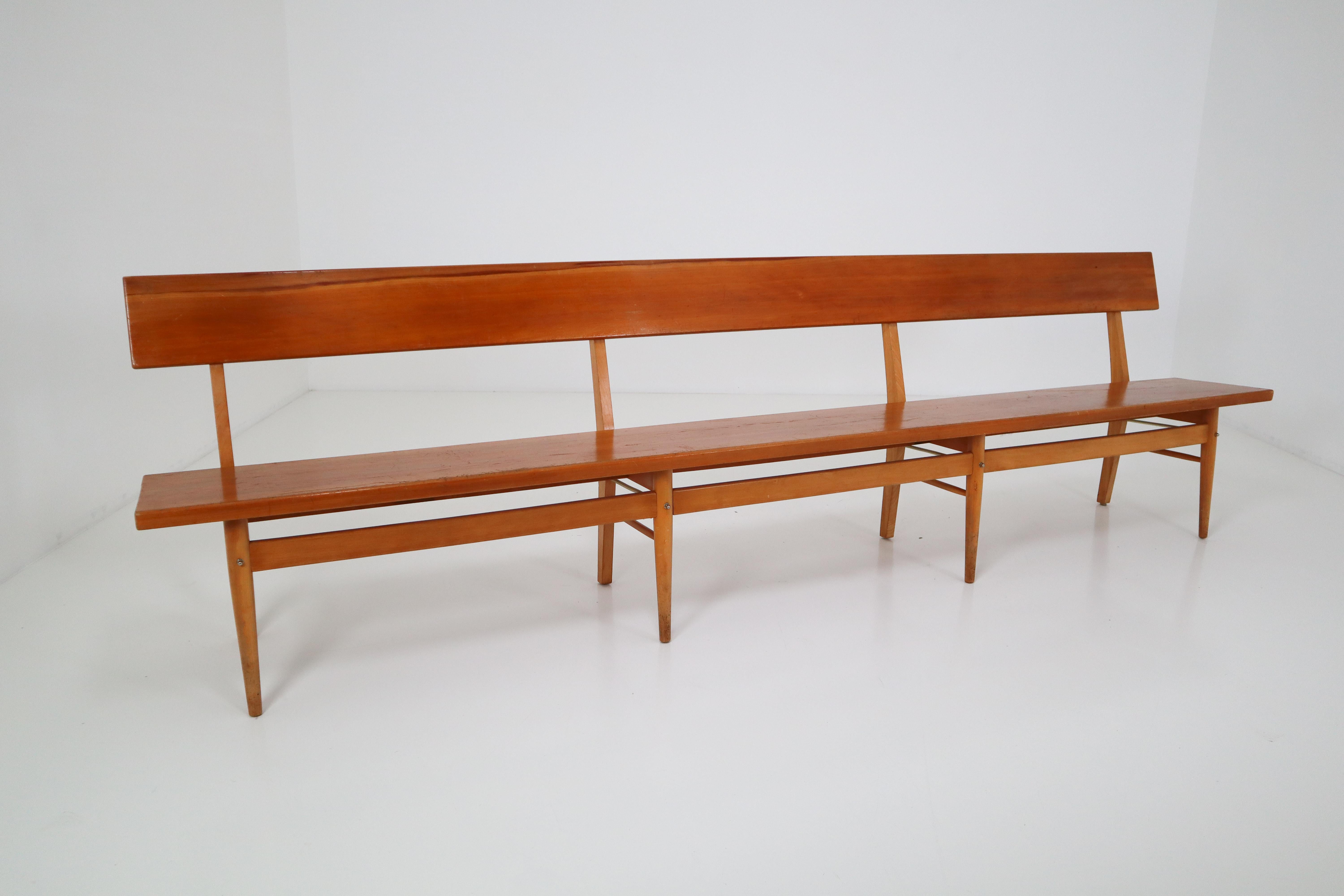 Four Large Mid-20 Century Scandinavian Wooden Benches (Moderne der Mitte des Jahrhunderts)