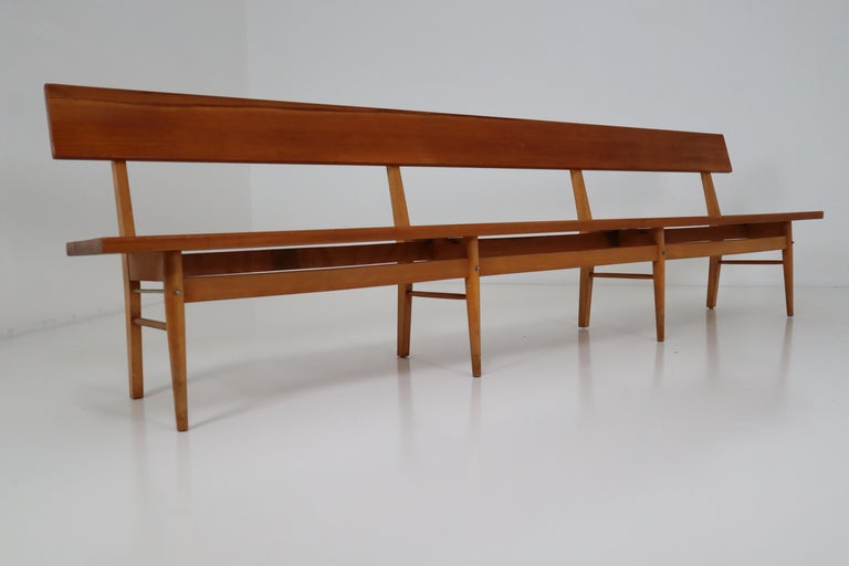 Four Large Mid 20 Century Scandinavian Wooden Benches For Sale At