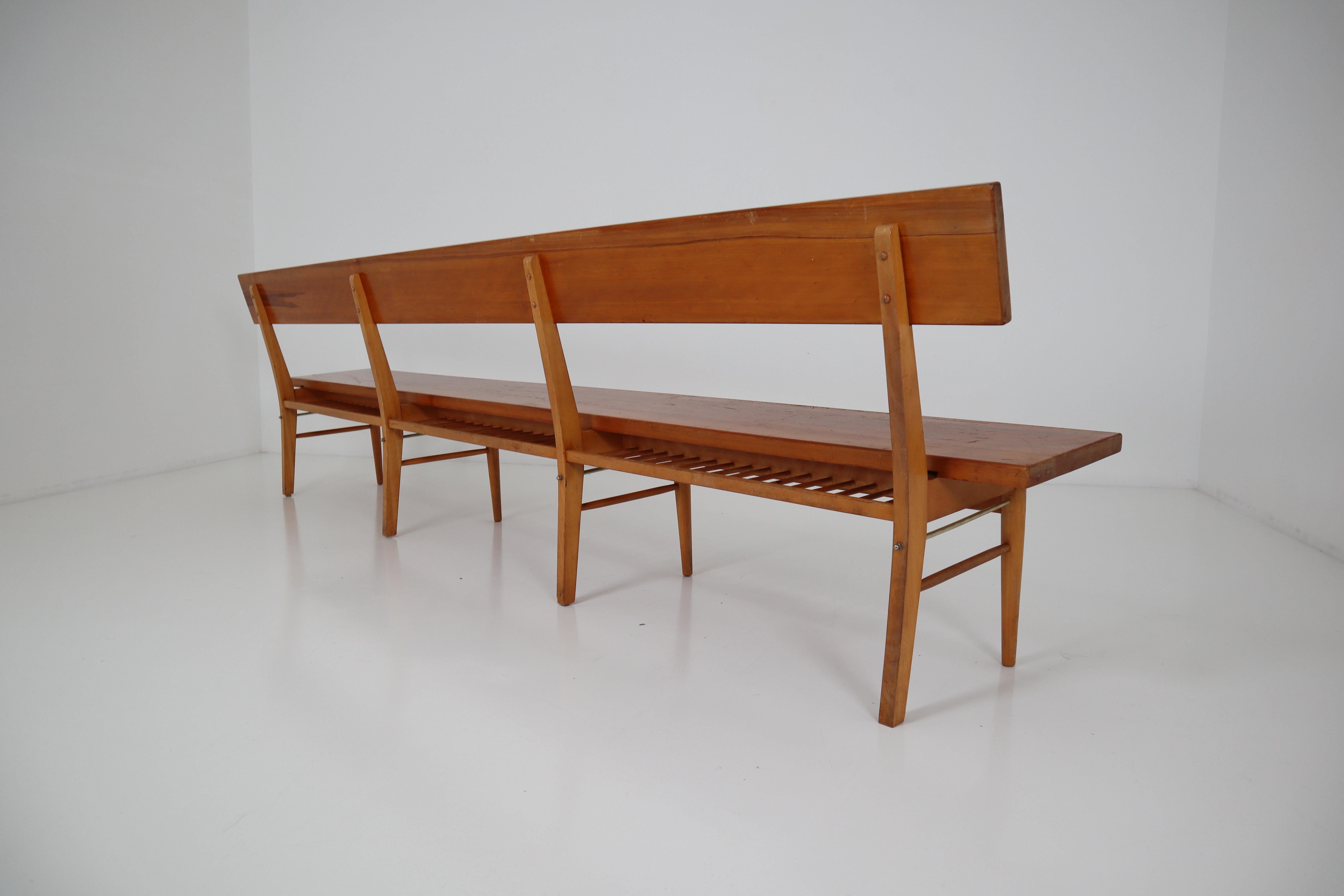 Four Large Mid-20 Century Scandinavian Wooden Benches 1