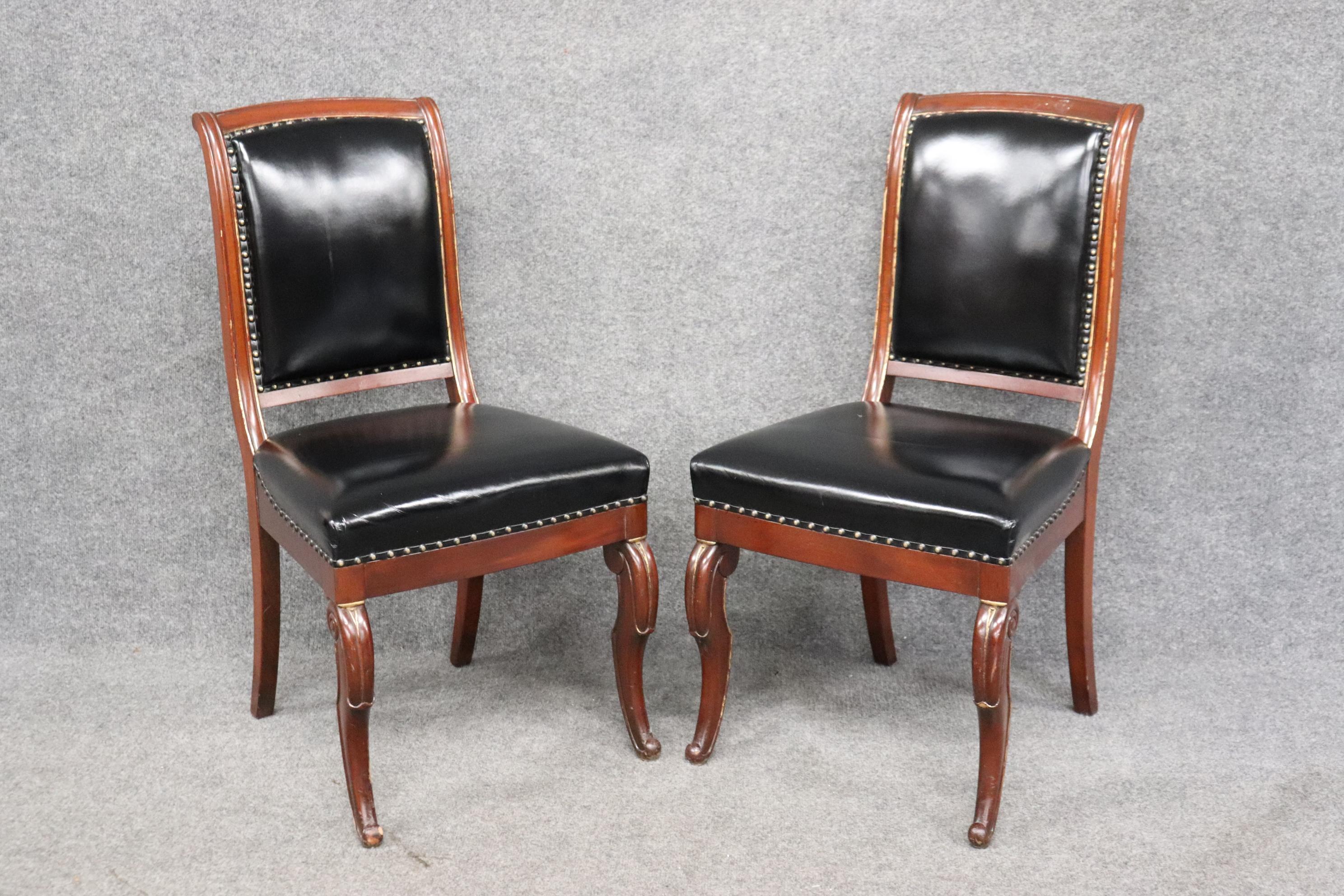 Dimensions- H: 35in W: 18 3/4in D: 21in SH: 18 1/2in

This Set of 4 signed French Jean Selme for Jansen Regency dining side chairs is perfect for you and your home! This set of chairs is bound to bring a lovely sense of sophistication and