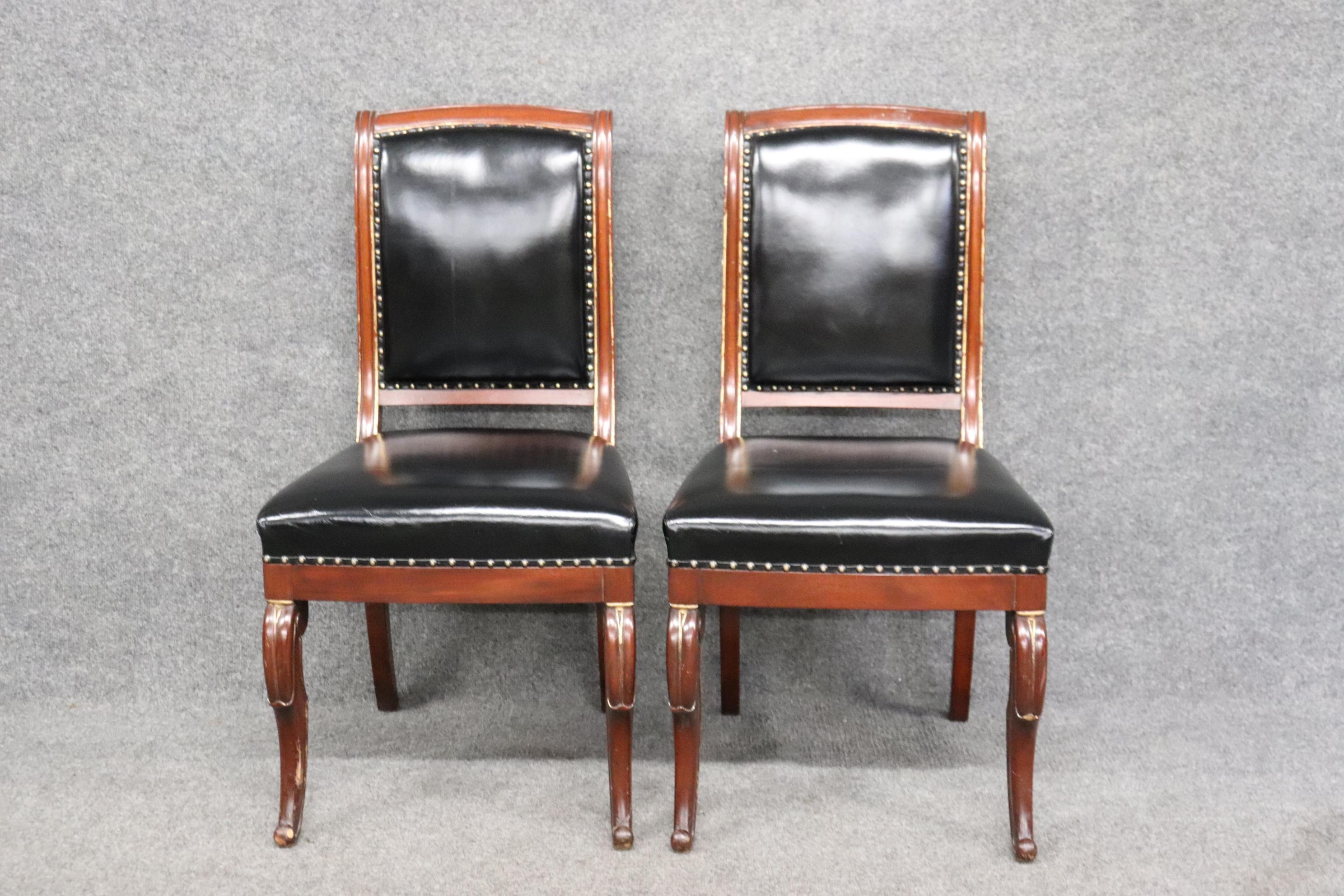 Français  Quatre chaises de salle à manger Regency de la fin du XIXe siècle par Jean Selme pour Maison Jansen en vente
