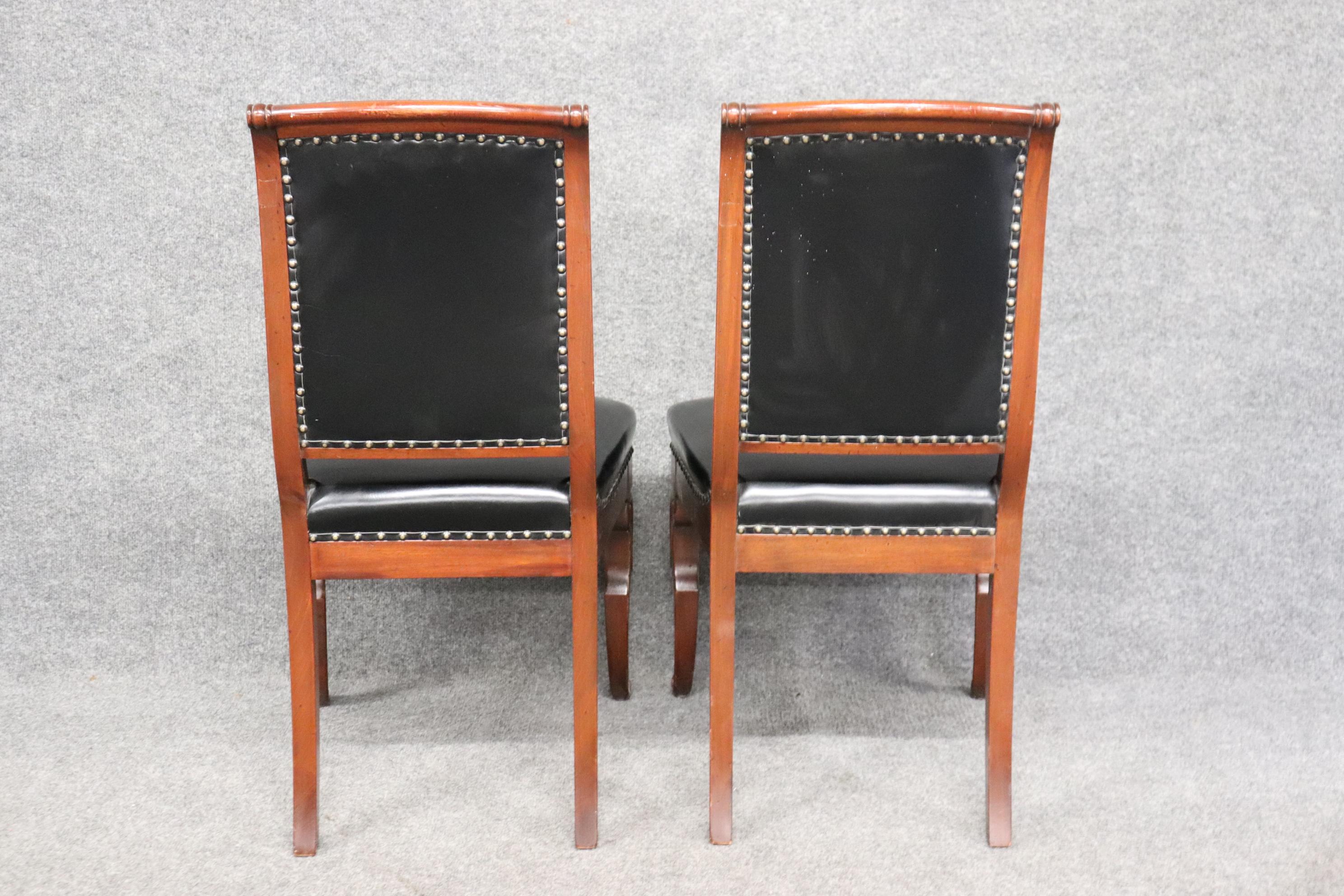  Four Late 19th Century Regency Dining Chairs By Jean Selme For Maison Jansen In Good Condition For Sale In Swedesboro, NJ