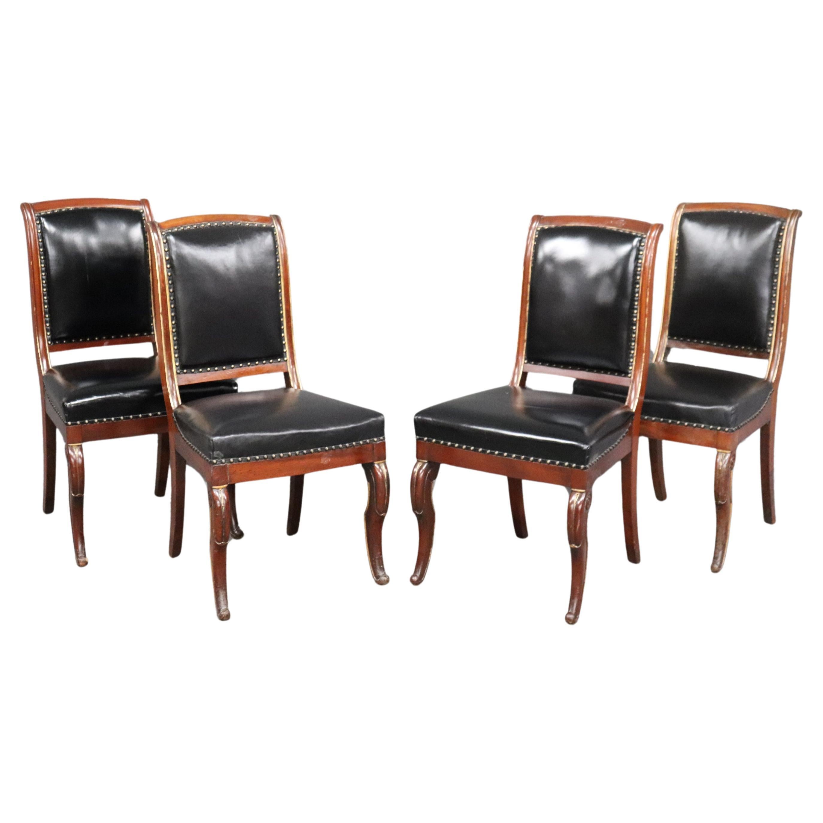  Four Late 19th Century Regency Dining Chairs By Jean Selme For Maison Jansen For Sale
