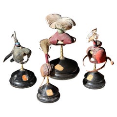 Vier Falconry- Hoods aus Leder des späten 19./ frühen 20. Jahrhunderts Taxidermie Curio