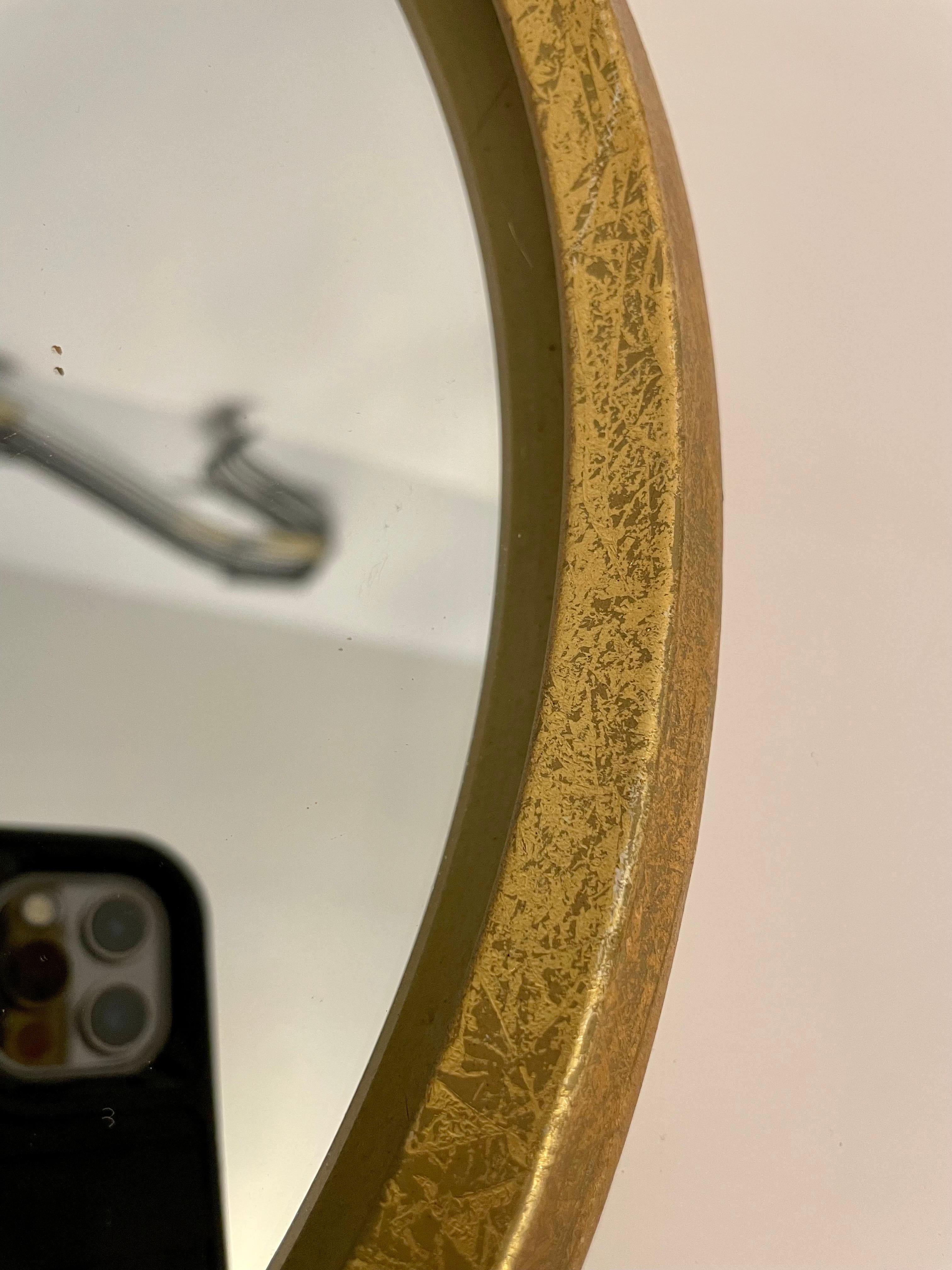 Miroir en forme de trèfle à quatre feuilles en fer doré 2