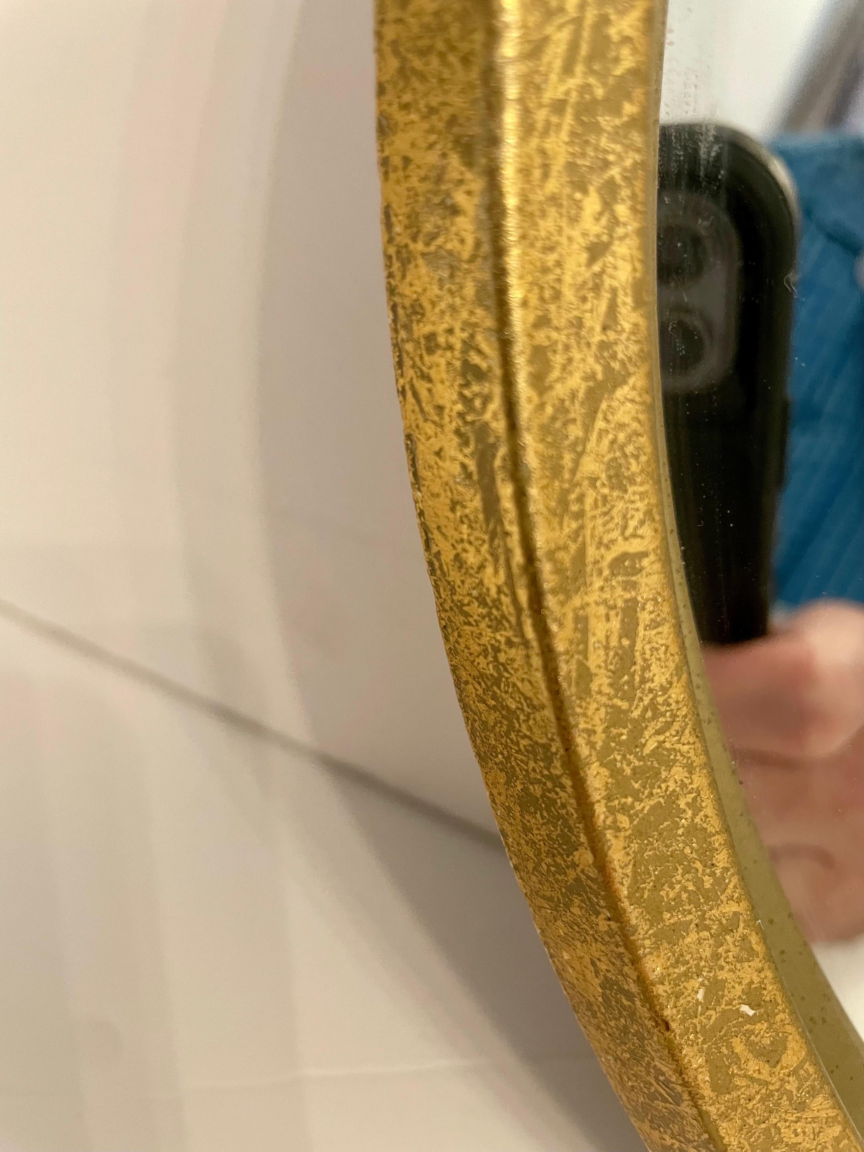 Doré Miroir en forme de trèfle à quatre feuilles en fer doré