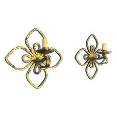 Applique a quadrifoglio di Pier Luigi Colli, 1950, in ferro dorato Applique a quadrifoglio di Pier Luigi Colli, 1950, in ferro dorato