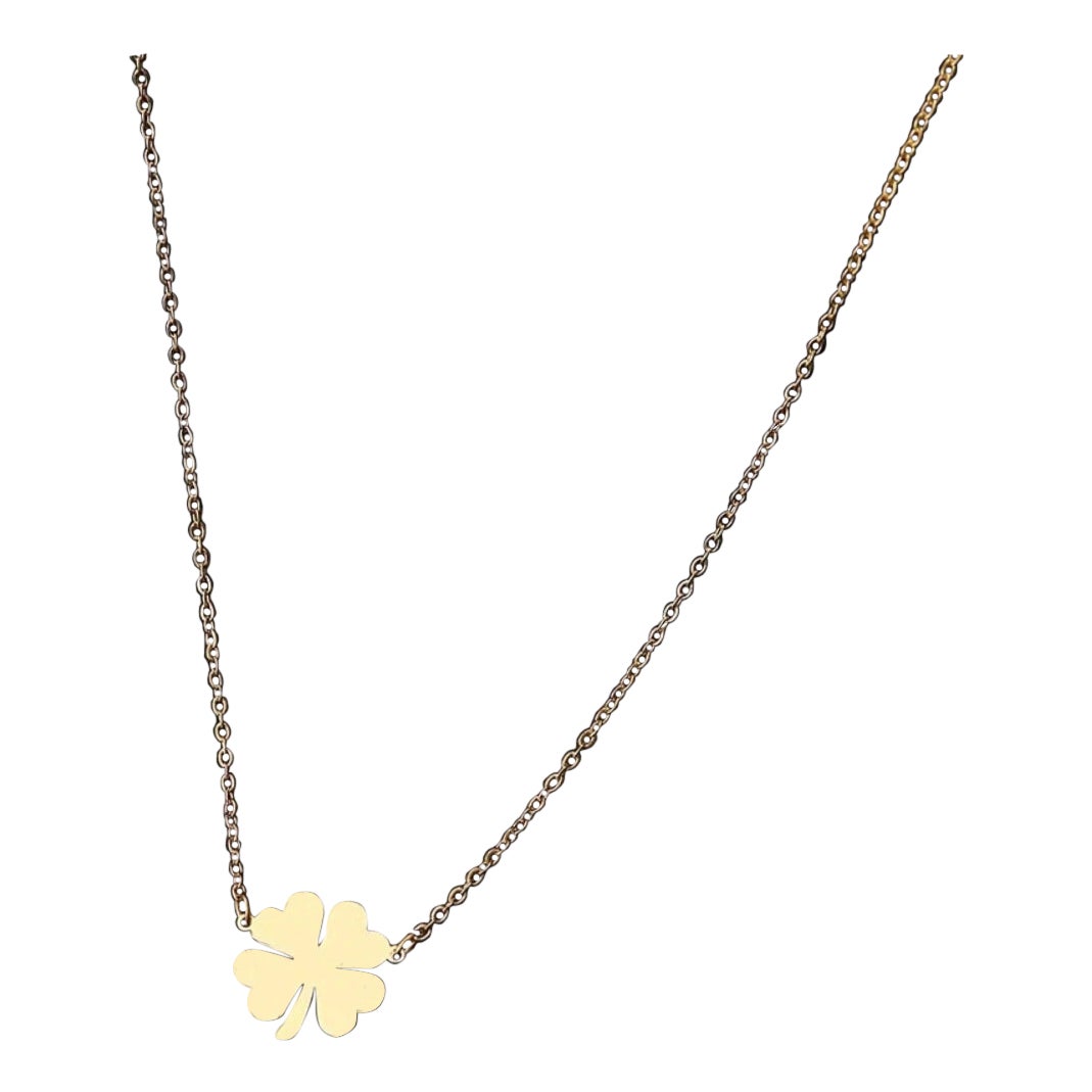 Four Leaf Flower Pendant Necklace 925 Sterling Silver Valentines Women Fashion.
