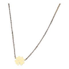 Four Leaf Flower Pendant Necklace 925 Sterling Silver Valentines Women Fashion.