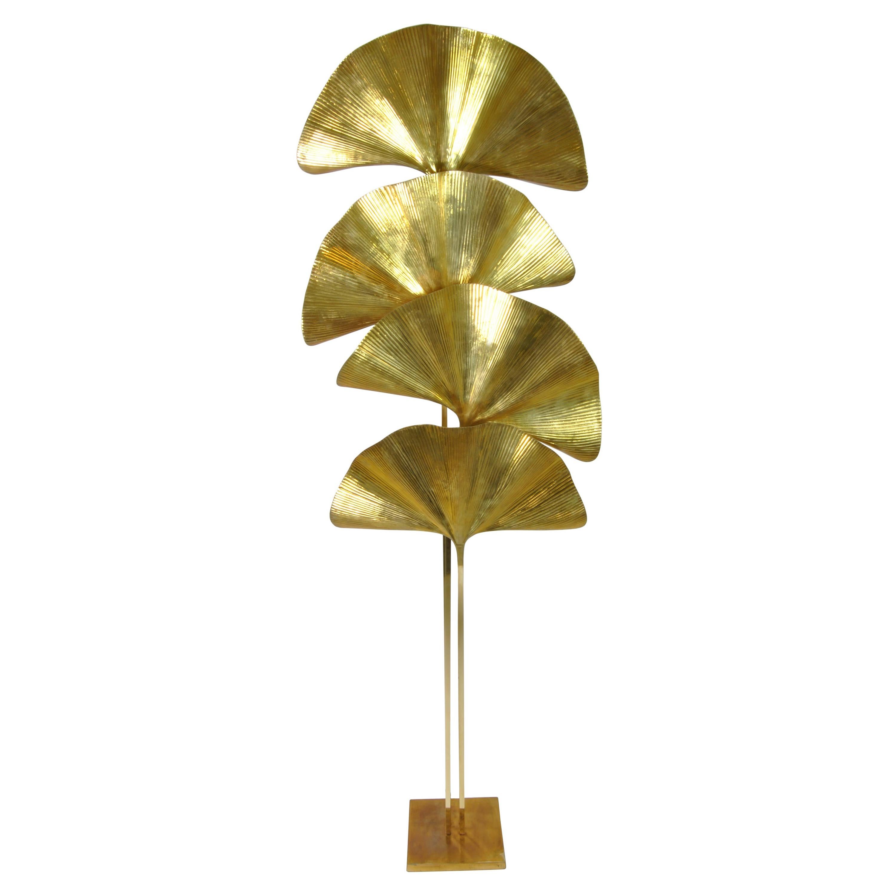 Four-Leaf "Ginkgo" Floor Lamp, Design Tommaso Barbi, Italy, 1970